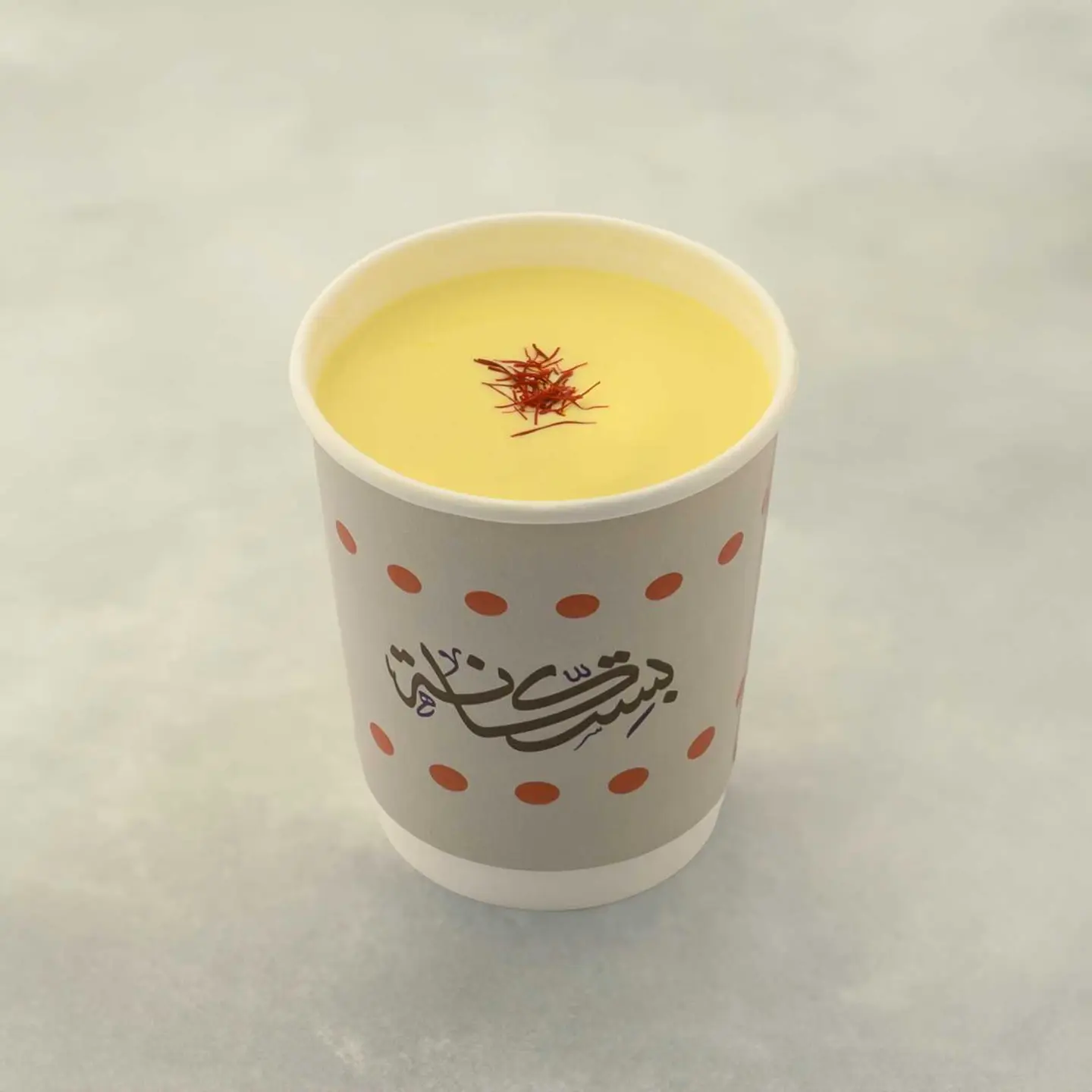 حليب زعفران كاس ورق