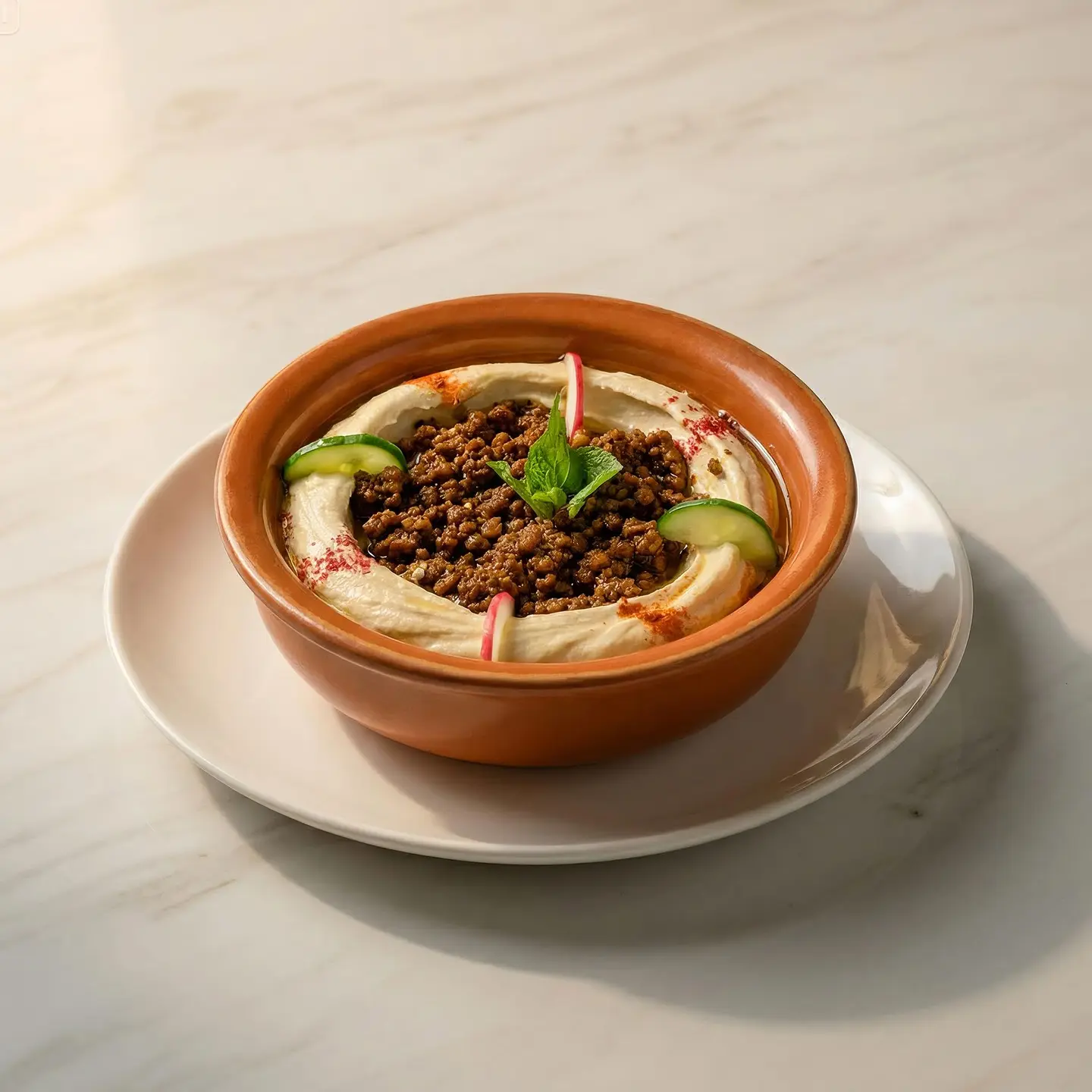 لحم مفروم بالحمص