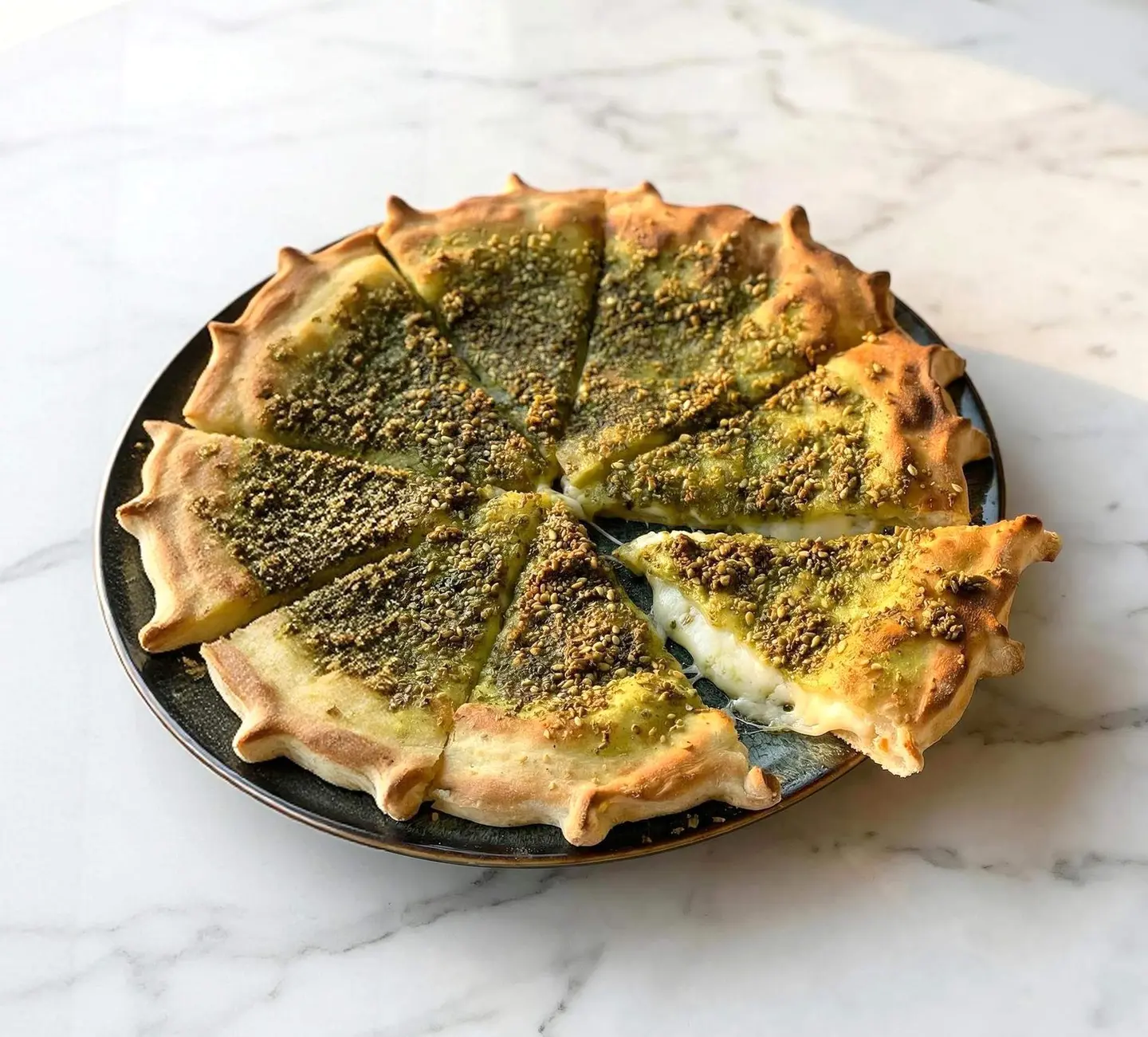 فطيرة دوبلكس زعتر و جبن