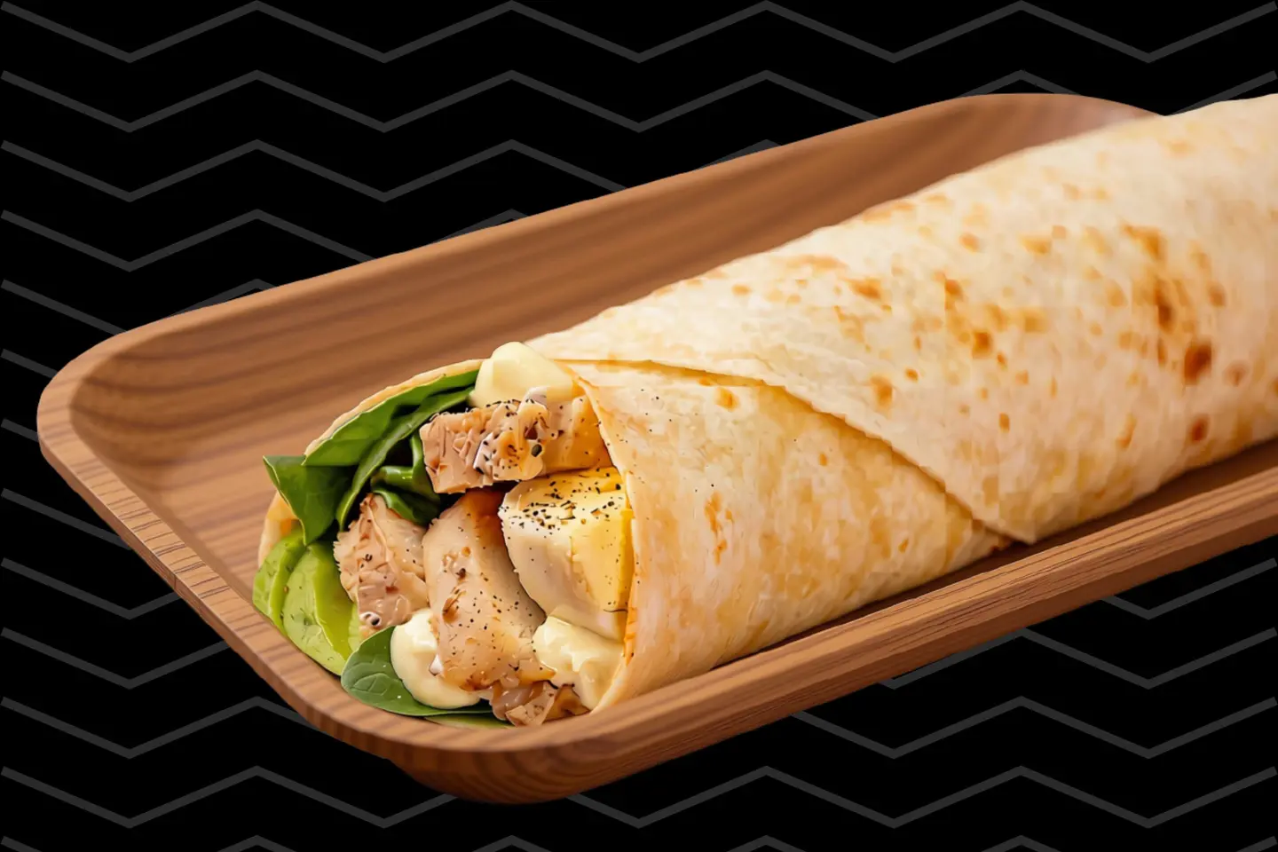 Chicken Avocado Egg Wrap