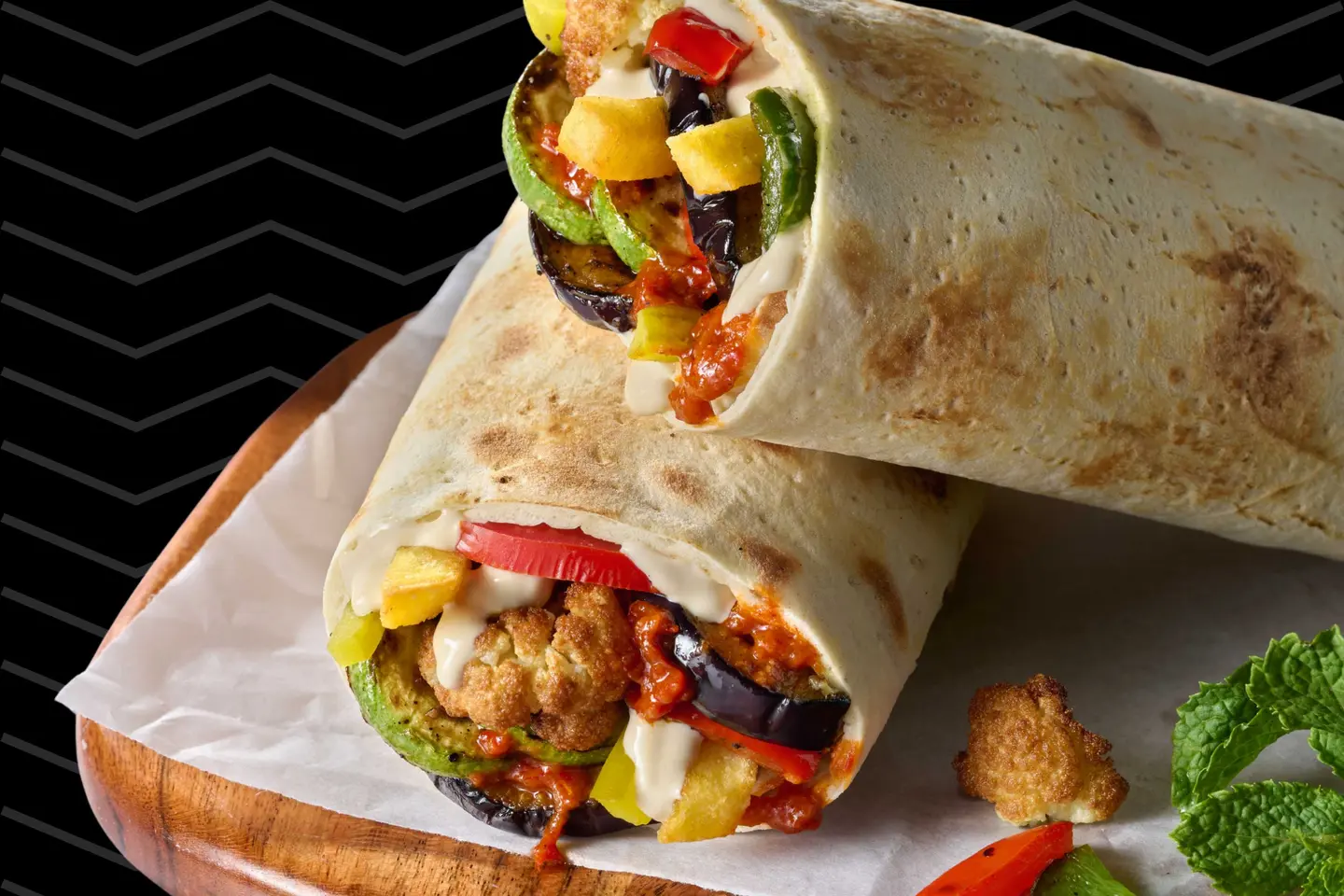 Flaming Vegetarian Wrap