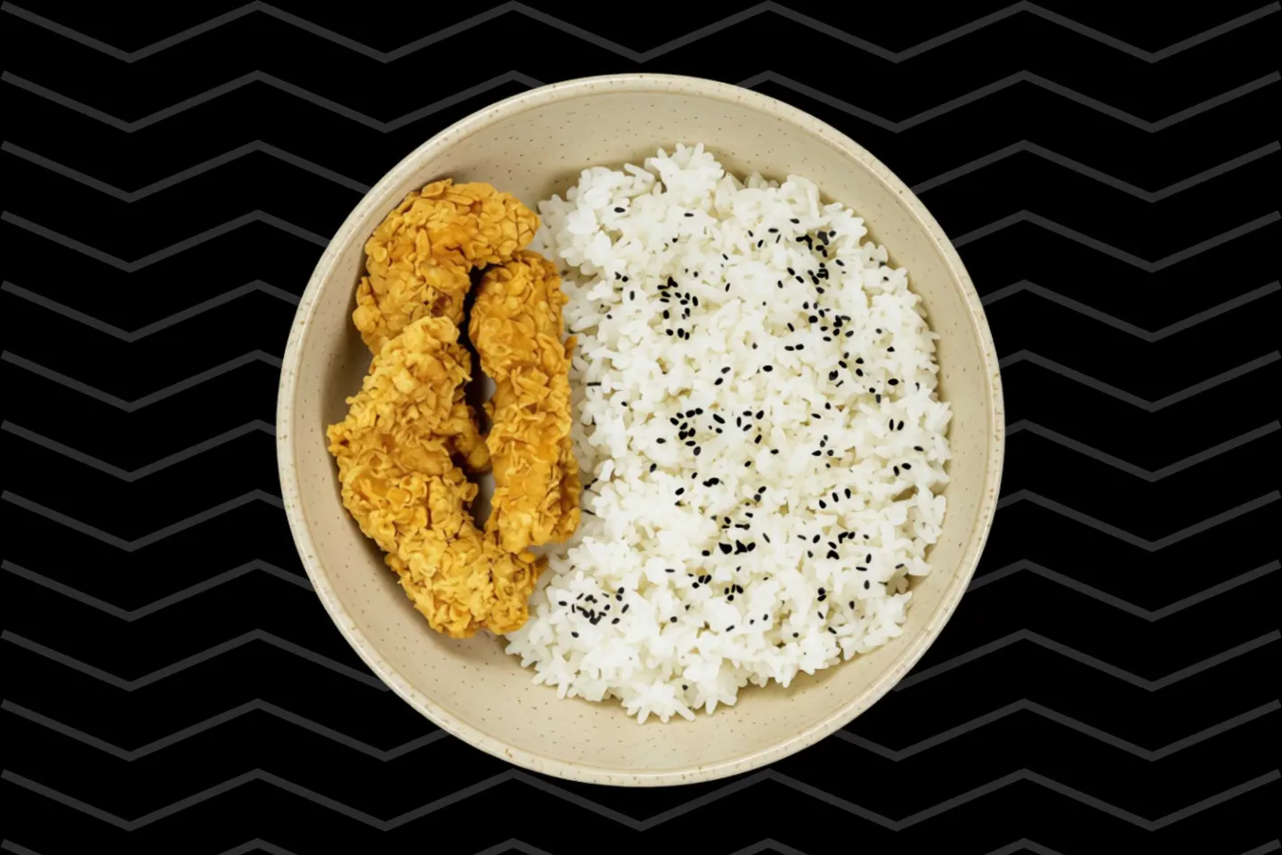 Crispy Chicken Strips With Rice