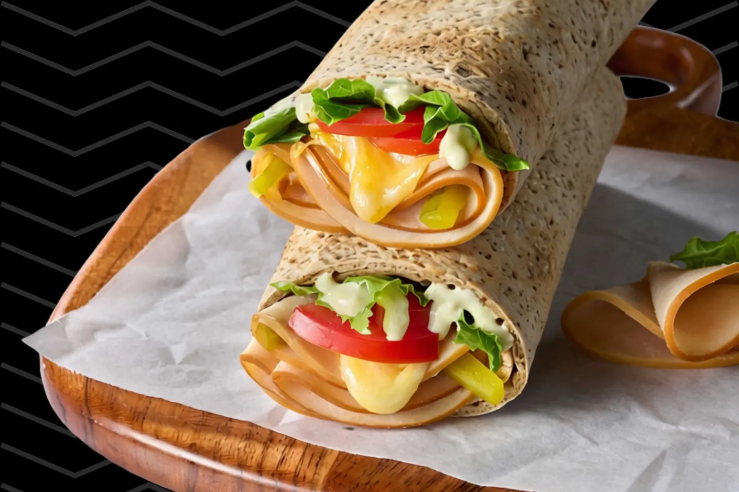 Turkey & Cheese Wrap In Protein Dough