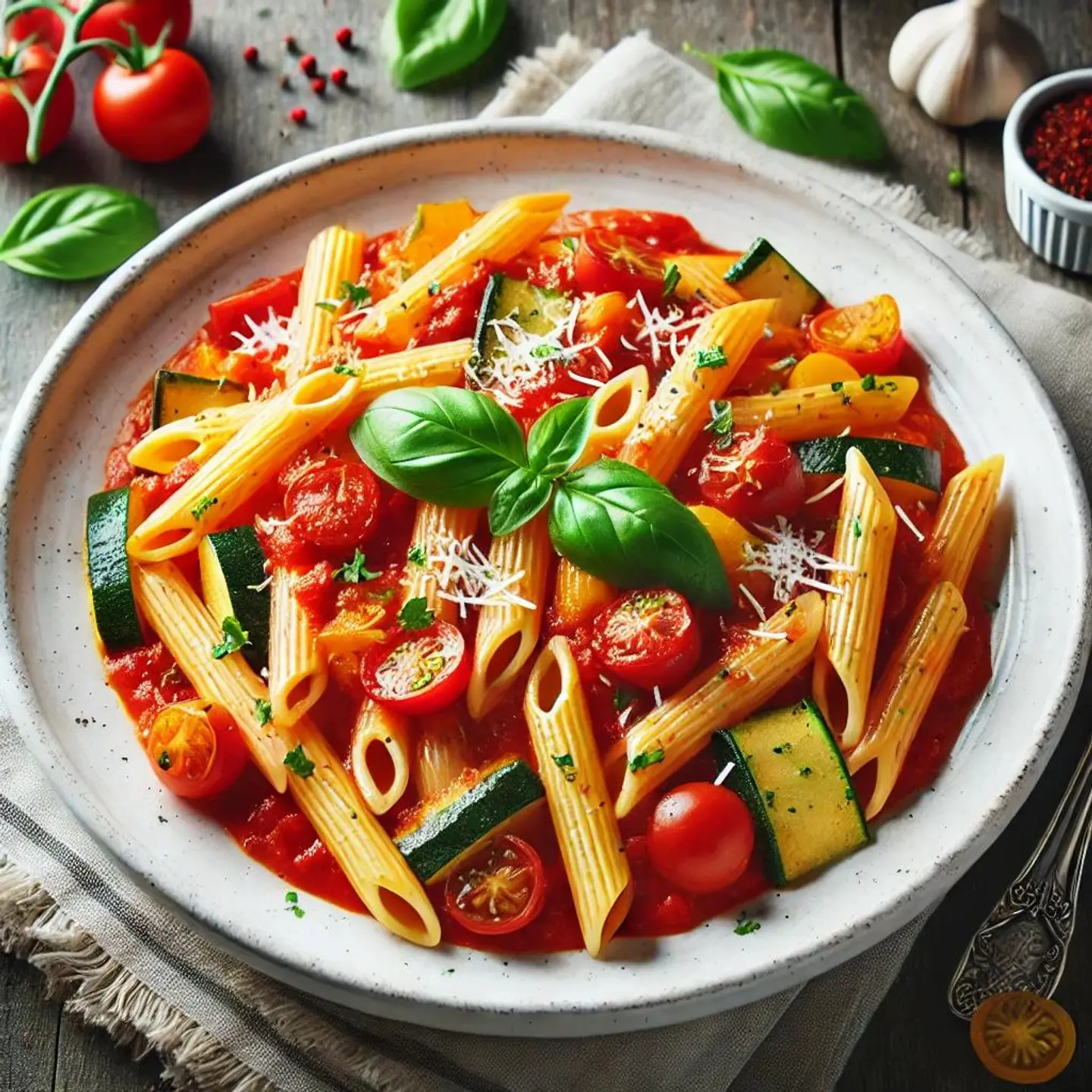 Veg Penne Pasta Red Sauce
