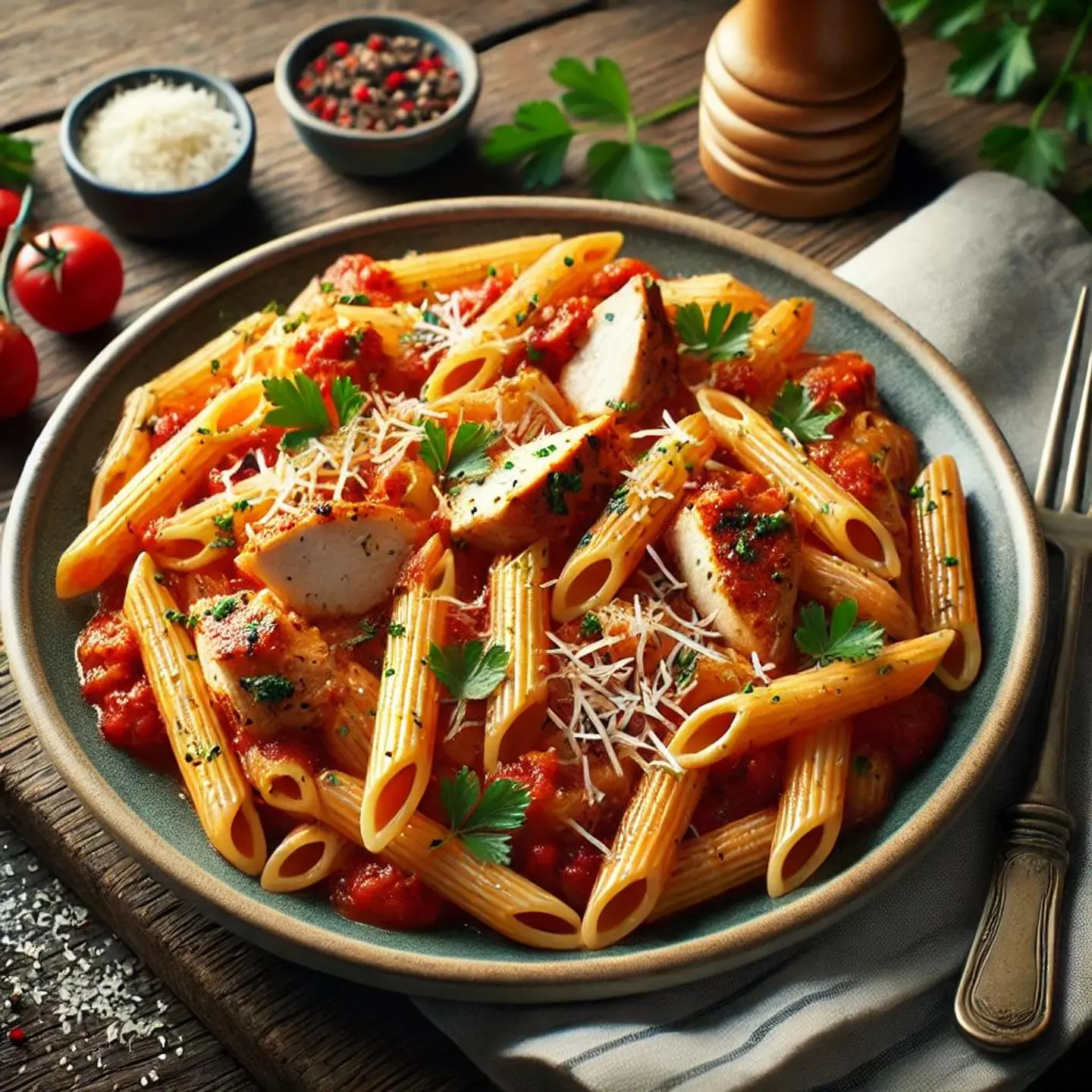 Chicken Penne Pasta Red Sauce