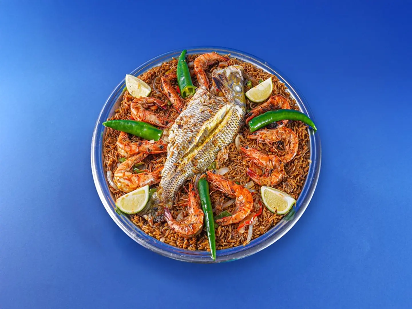 Tray Sho3oor Fish With Shrimp ( Oil & Lemon )