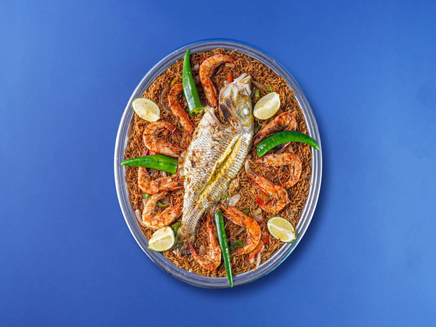 Tray Sho3oor Fish With Fried Shrimp