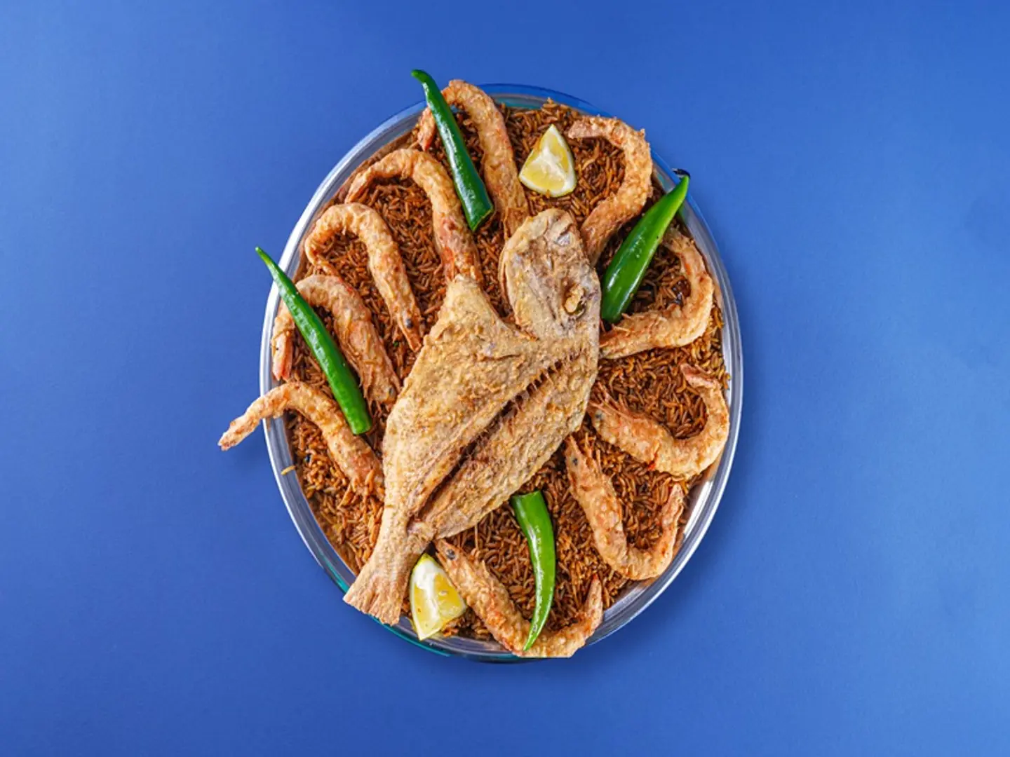 Tray Coral Fish ( Oil & Lemon ) With Shrimp