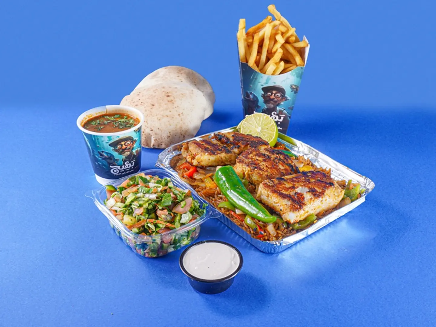 Grilled Hammour Fish Fillet Meal