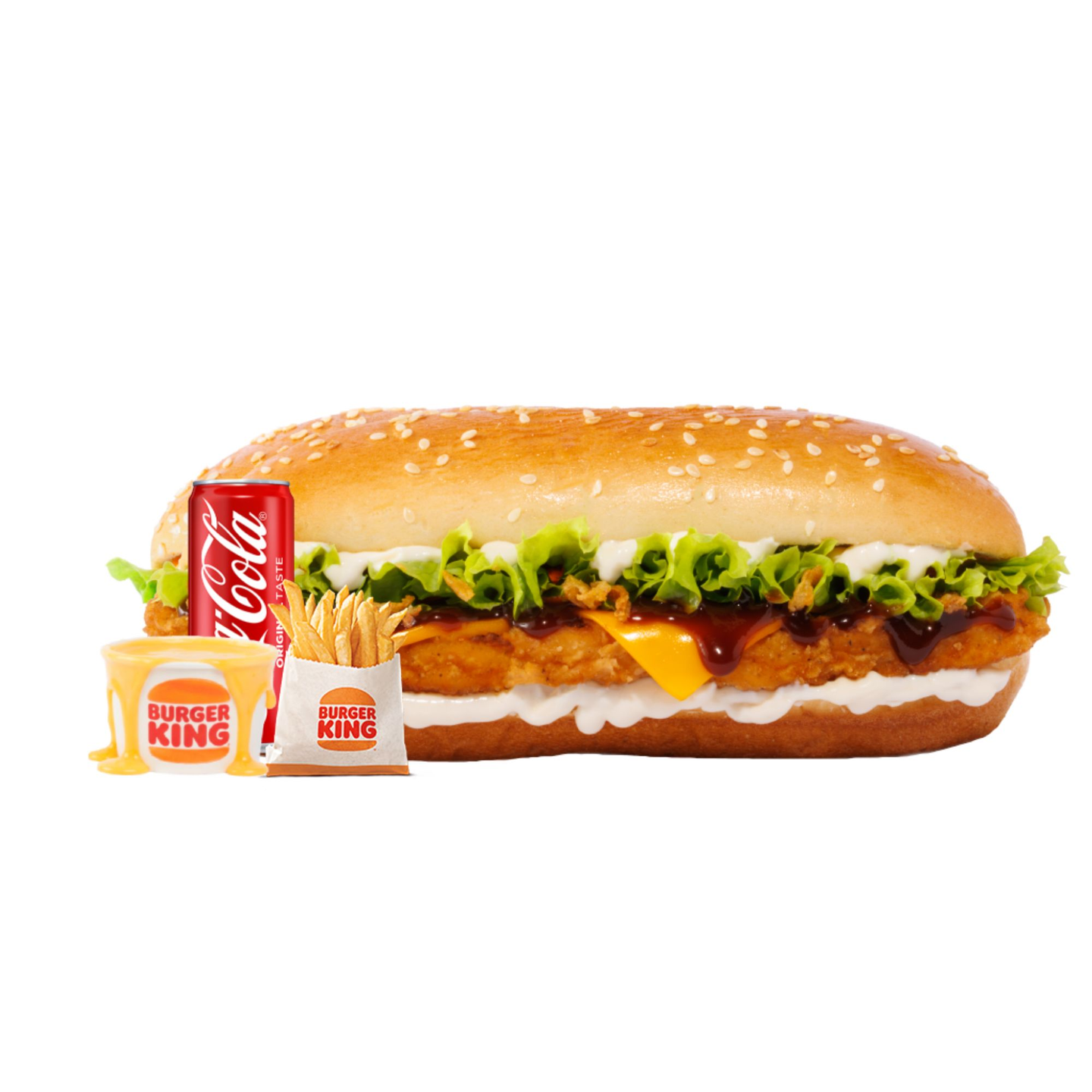 وجبة تشكن رويال بالجبن وصلصة الباربكيو وسط - تشكن رويال بالجبن وصلصة الباربكيو