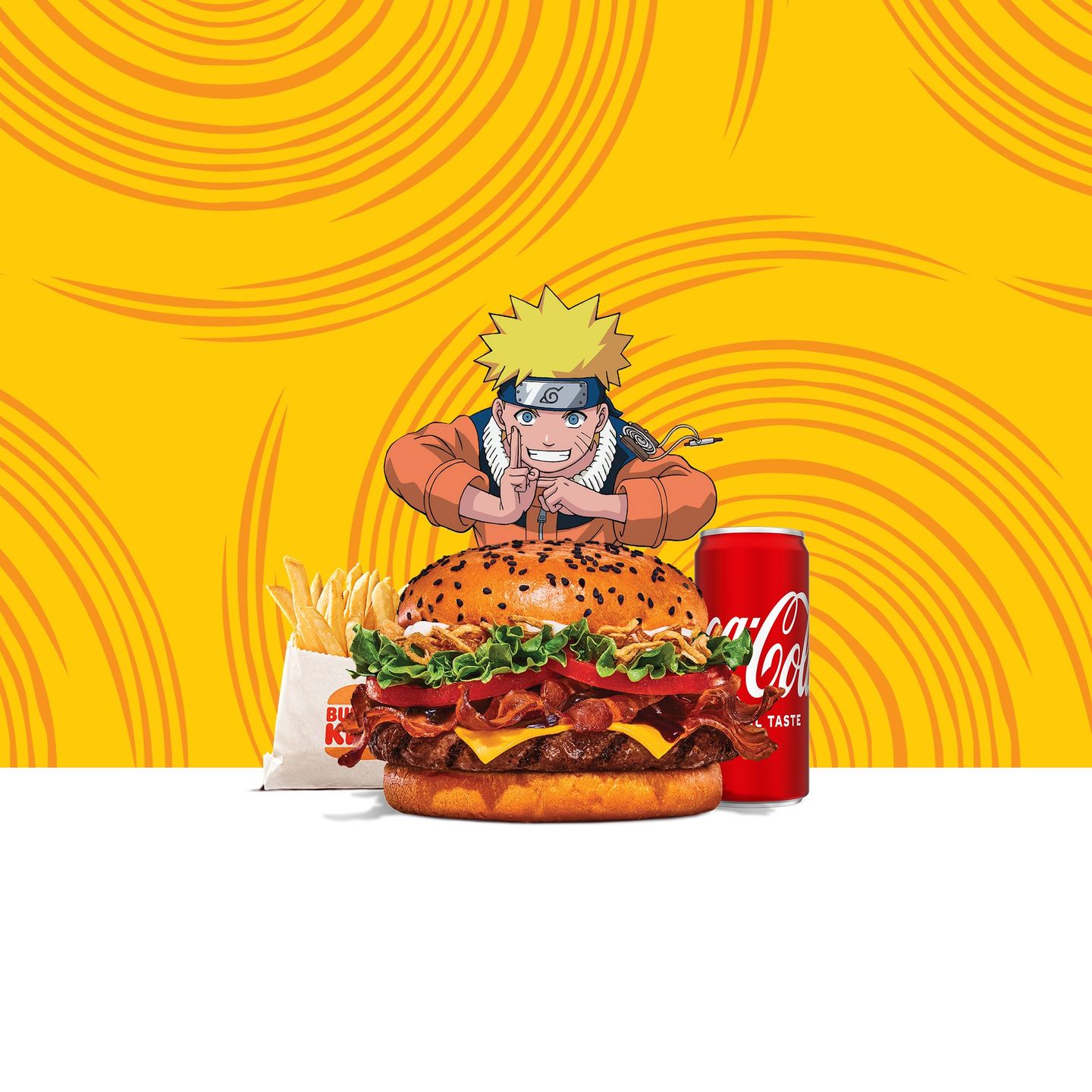 Naruto Whopper Meal Medium - Naruto Whopper