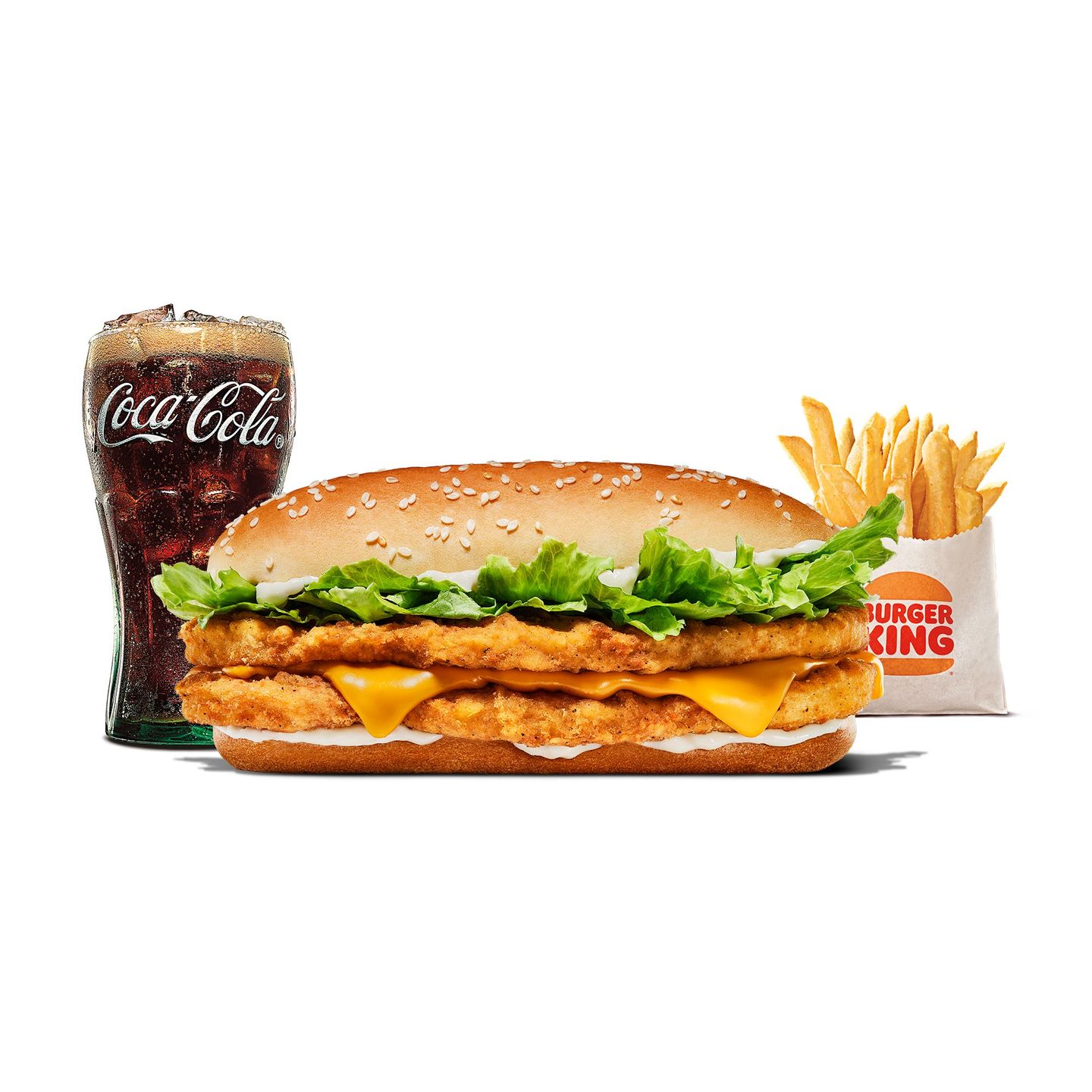 Double Chicken Royale Cheese Large Meal - Double Chicken Royale