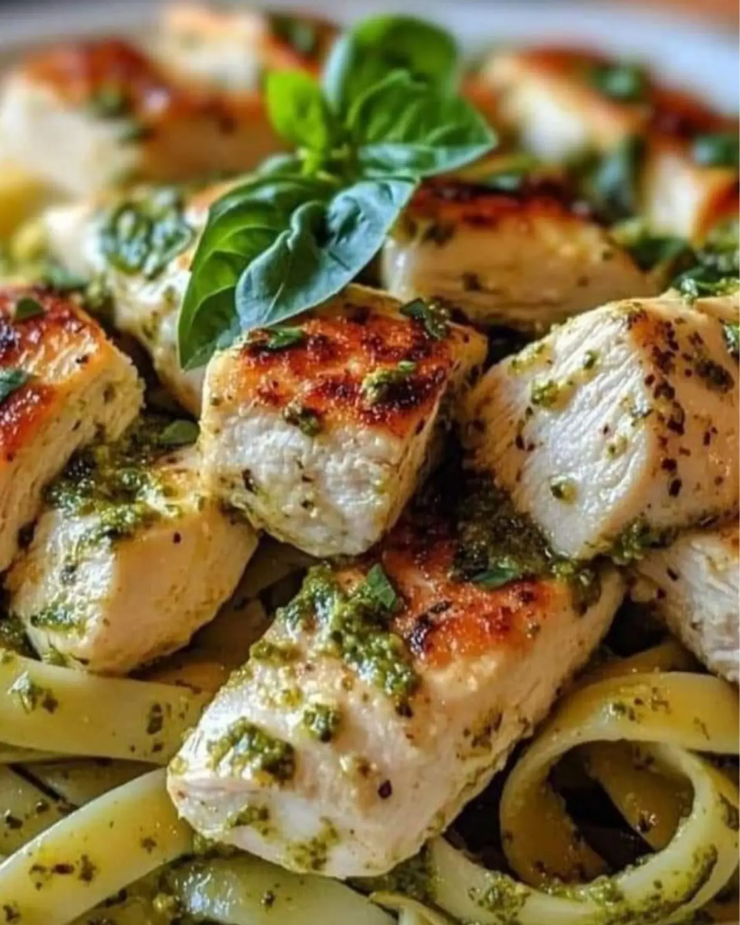 Chicken Pesto Fettuccine