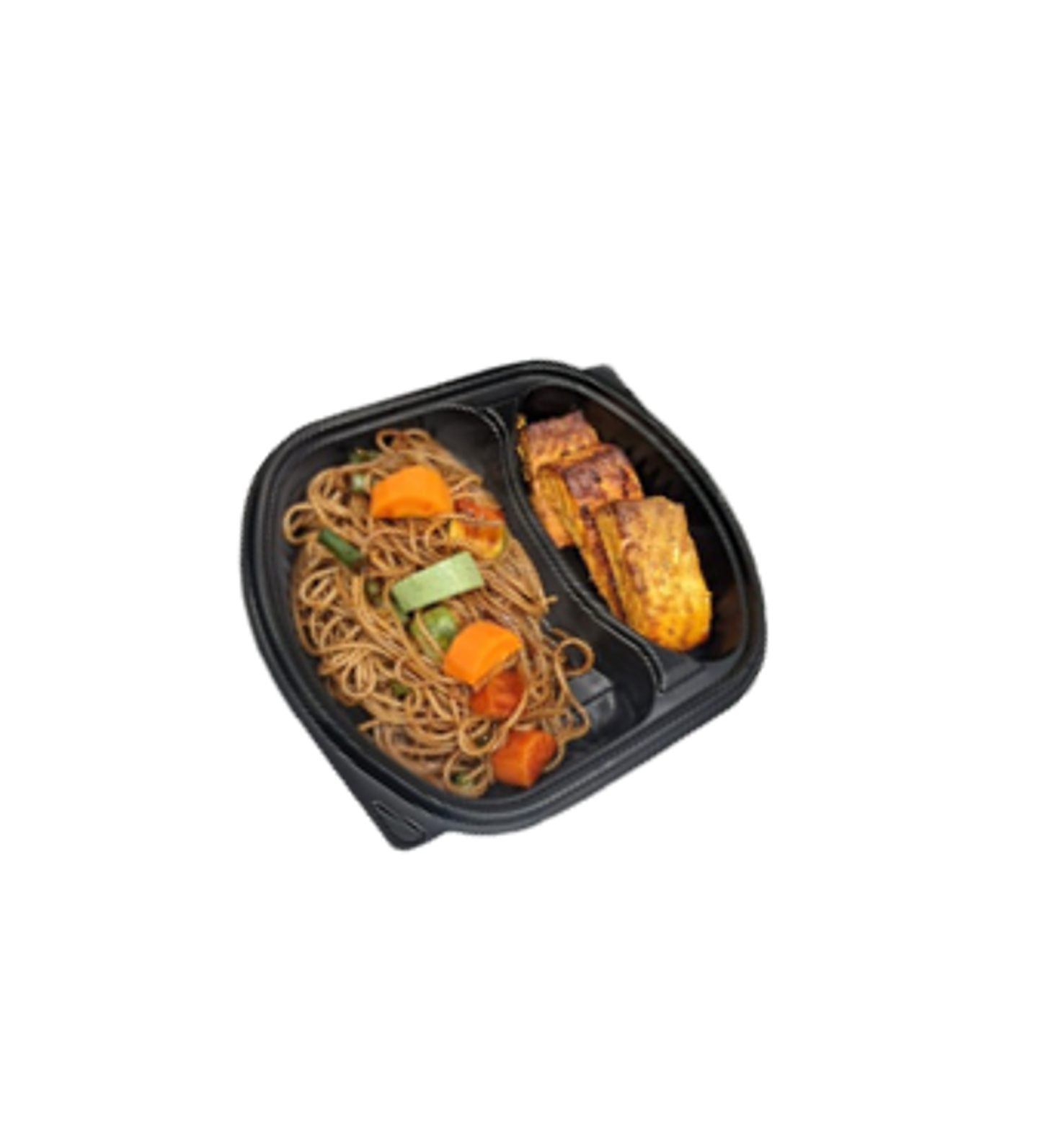Chinese Noodles With Salmon