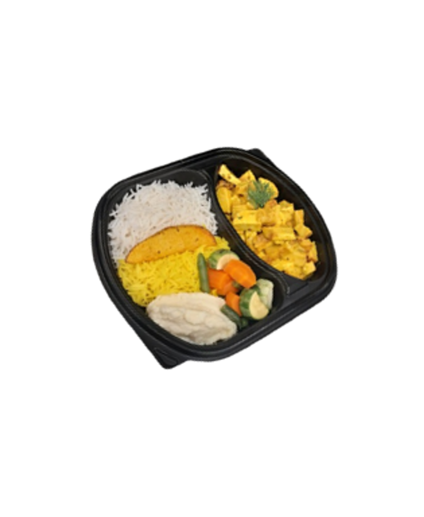 Chicken With French Cheese Sauce Rice And Mashed Potatoes
