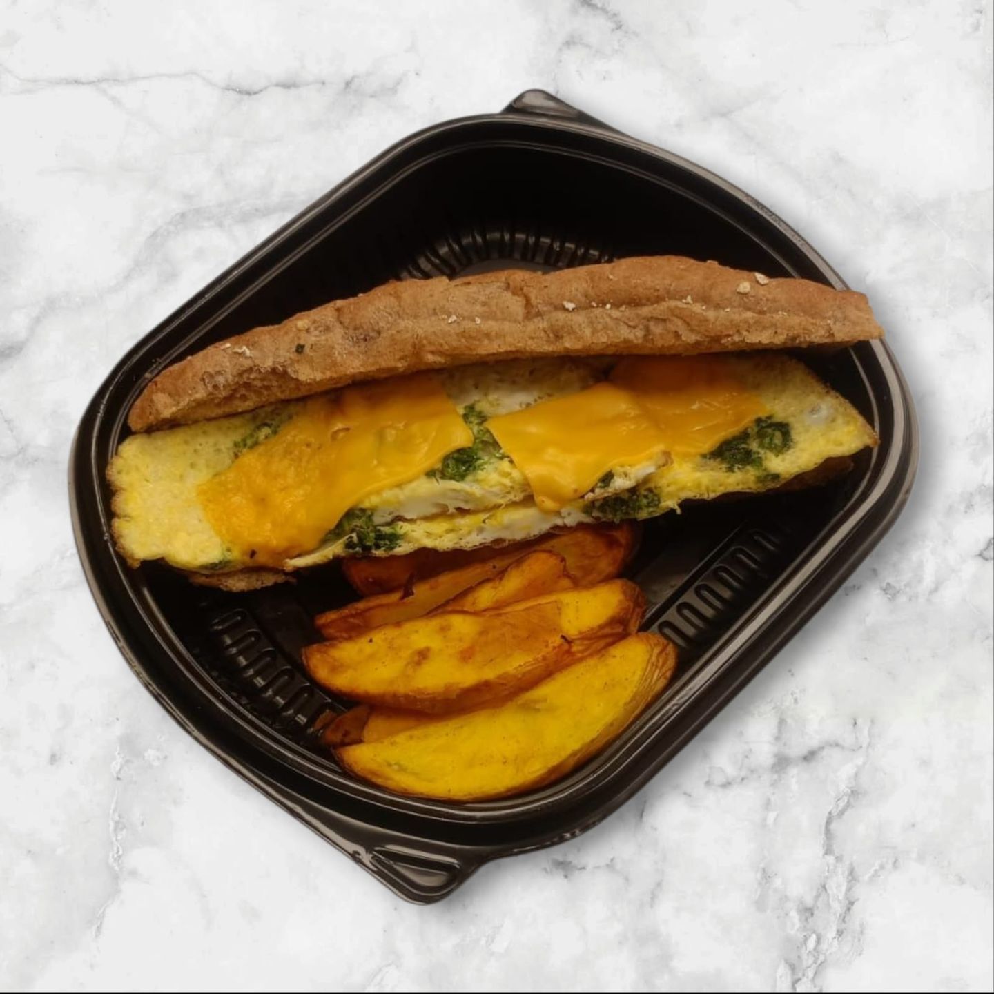 Spinach Omelet With Cheddar Cheese