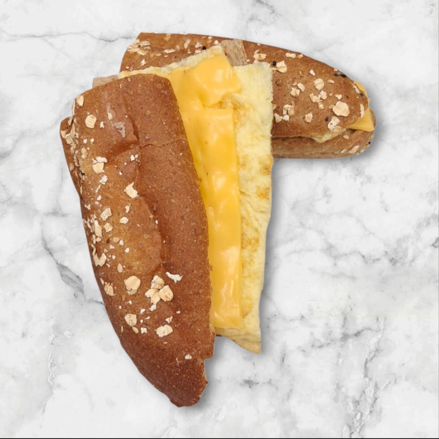 Cheddar Cheese Omelette Sandwich With Wedges