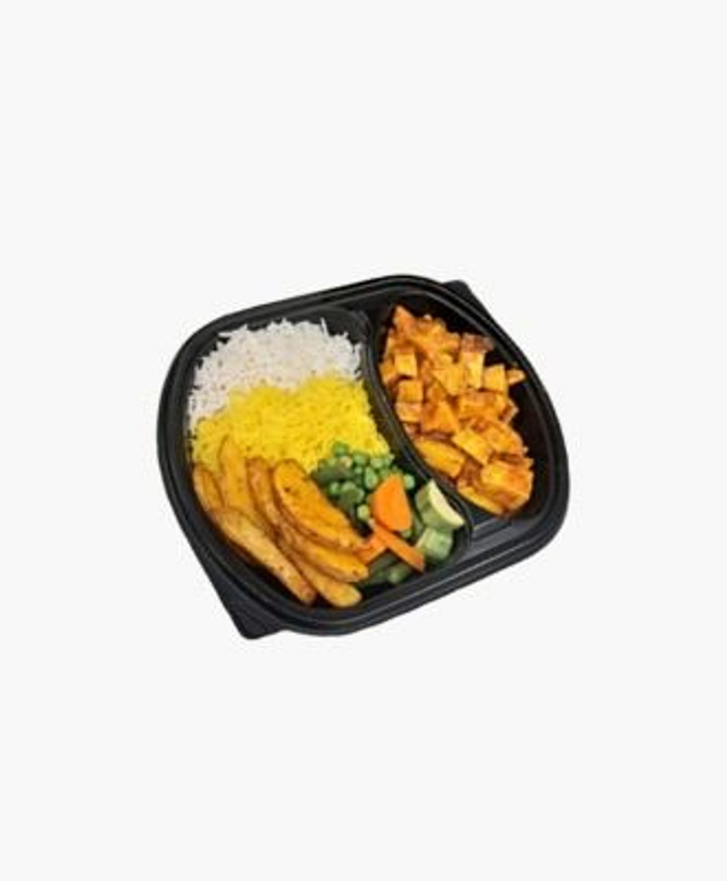 Chicken With Coriander And Basil With Rice And Vegetables