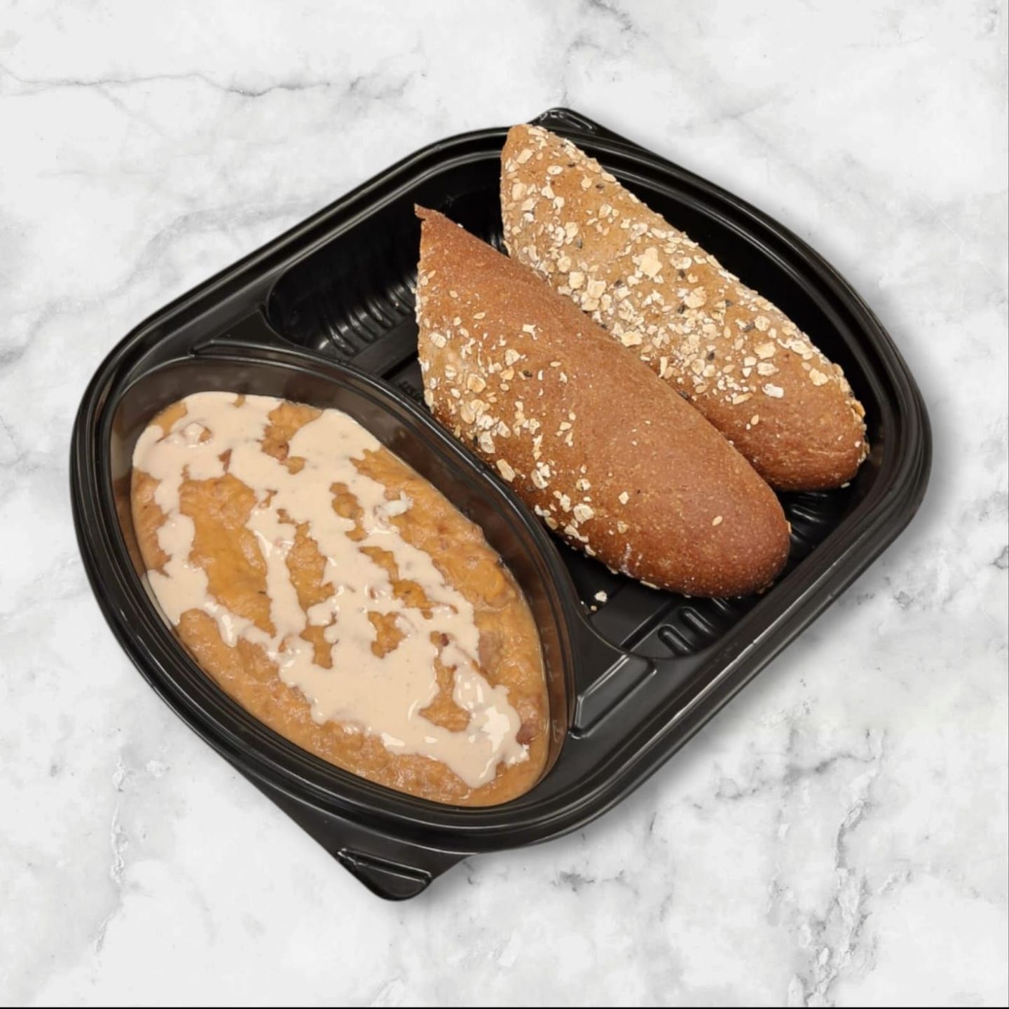 Foul With Tahini And Whole Wheat Bread