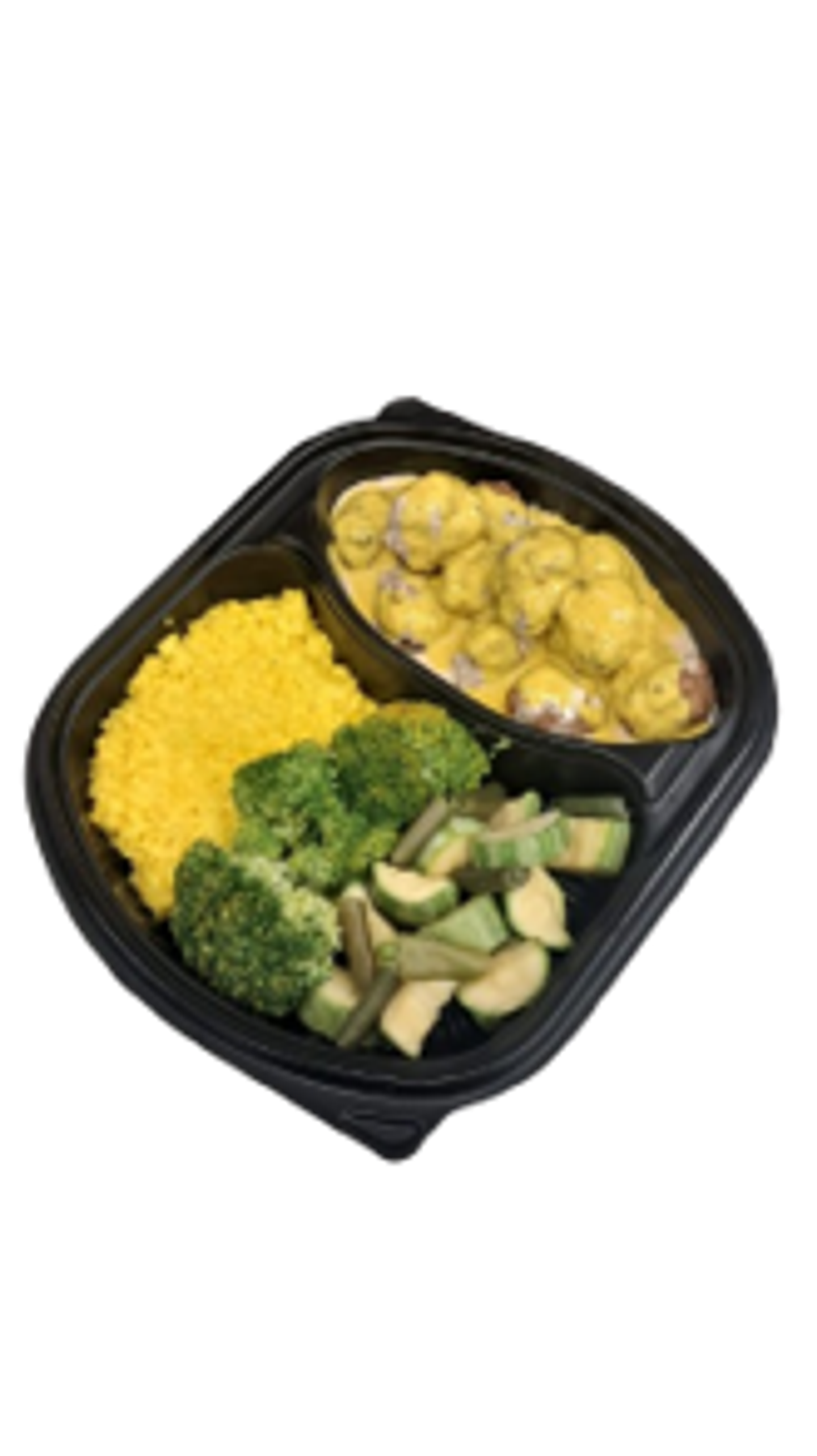 Meatballs In French Cheese Sauce With Keto Vegetables