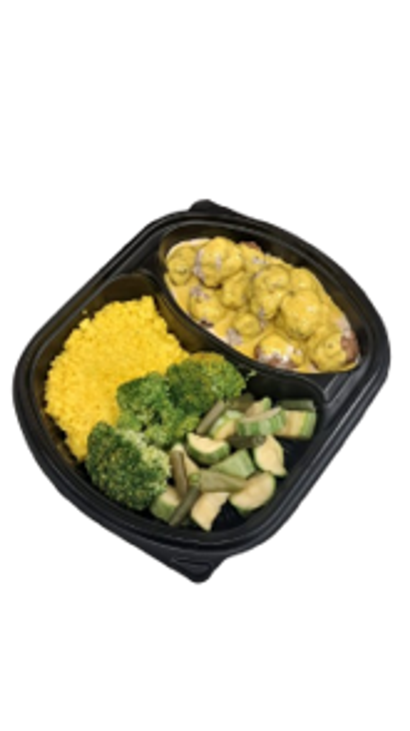 Meatballs In French Cheese Sauce With Keto Vegetables
