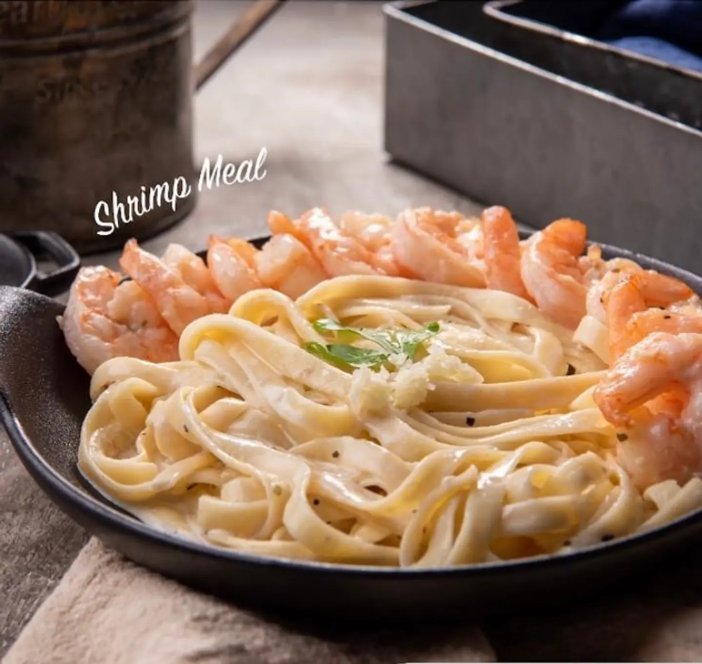 Fettuccine With Shrimp