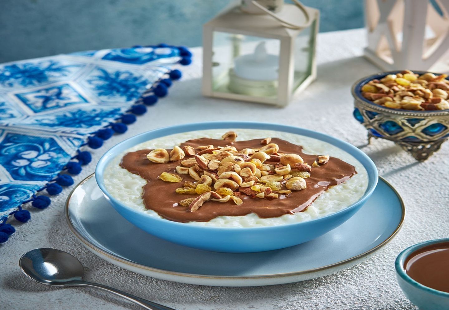 Rice With Milk + Nuts + Nutella