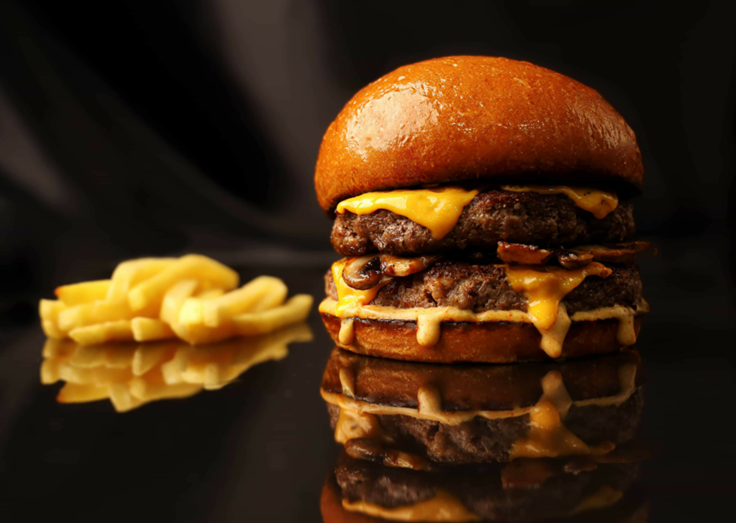 Double Mushroom Beef Burger