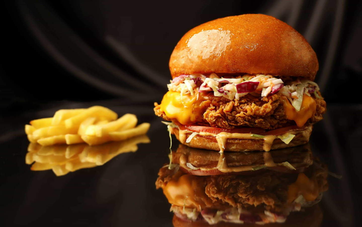 Crispy Chicken Burger Coleslaw
