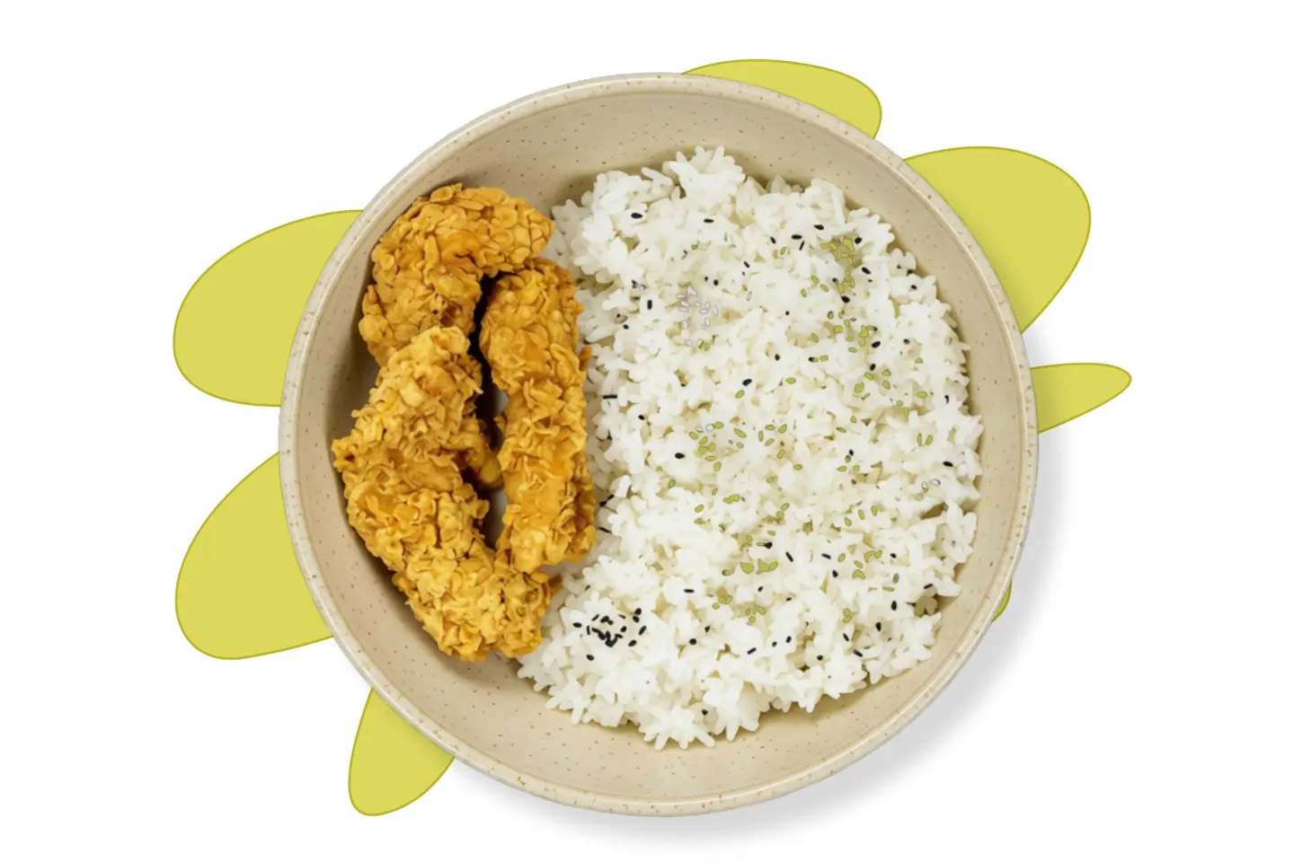 Crispy Chicken Strips With Rice