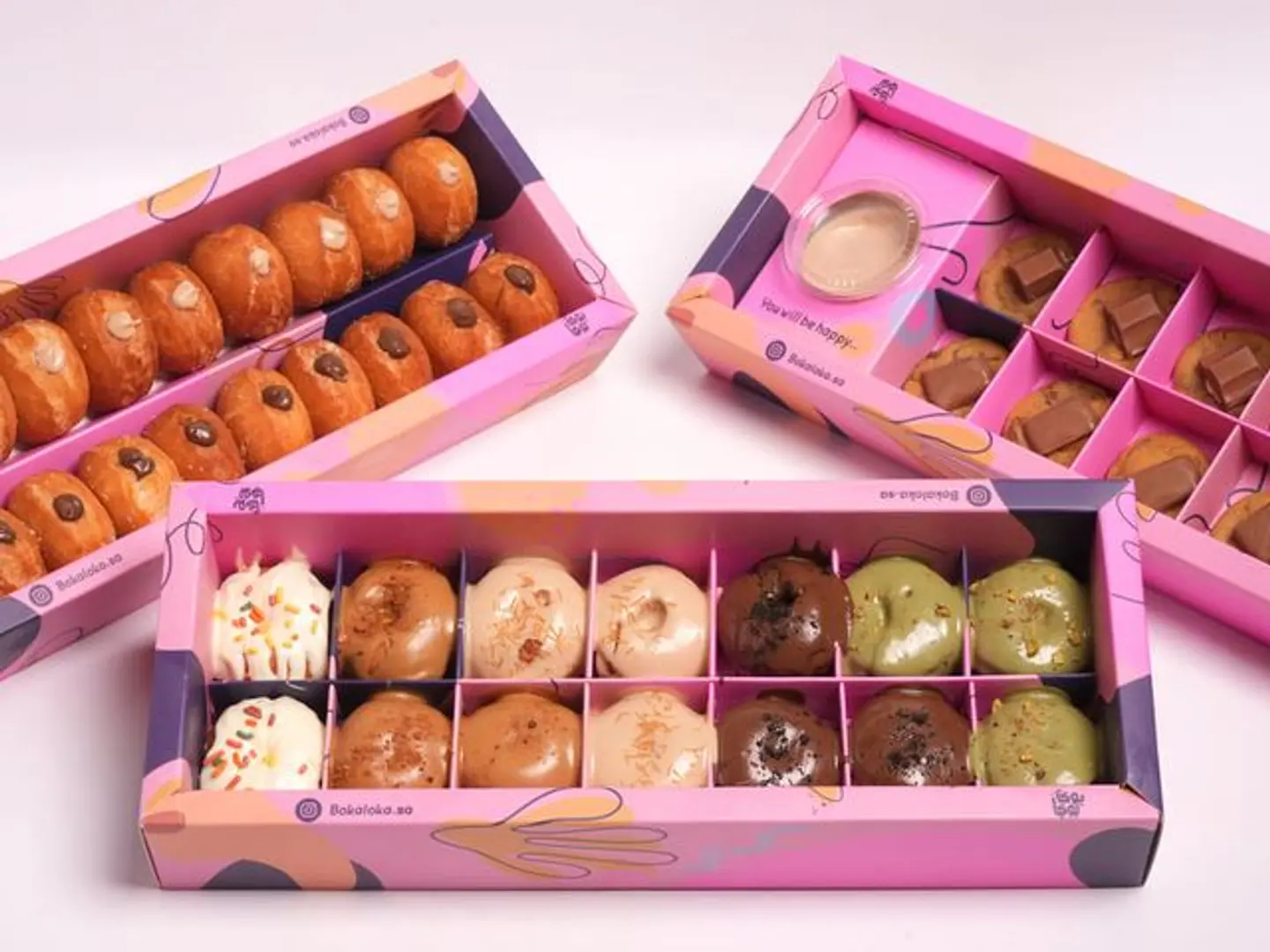 20 Piece Filled Donut Box + 14 Piece Signature Donut Box + 10 Piece Mini Cookie Box