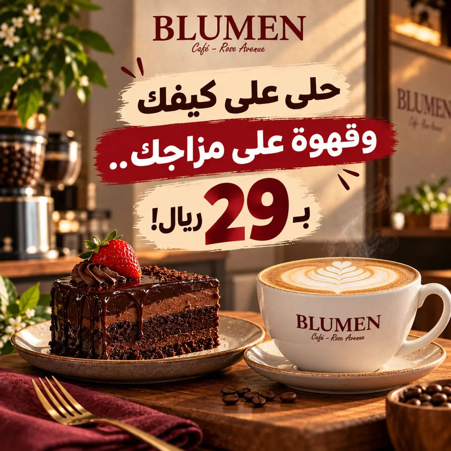 Dessert Your Way , Coffee Your Choice Only Sar 29
