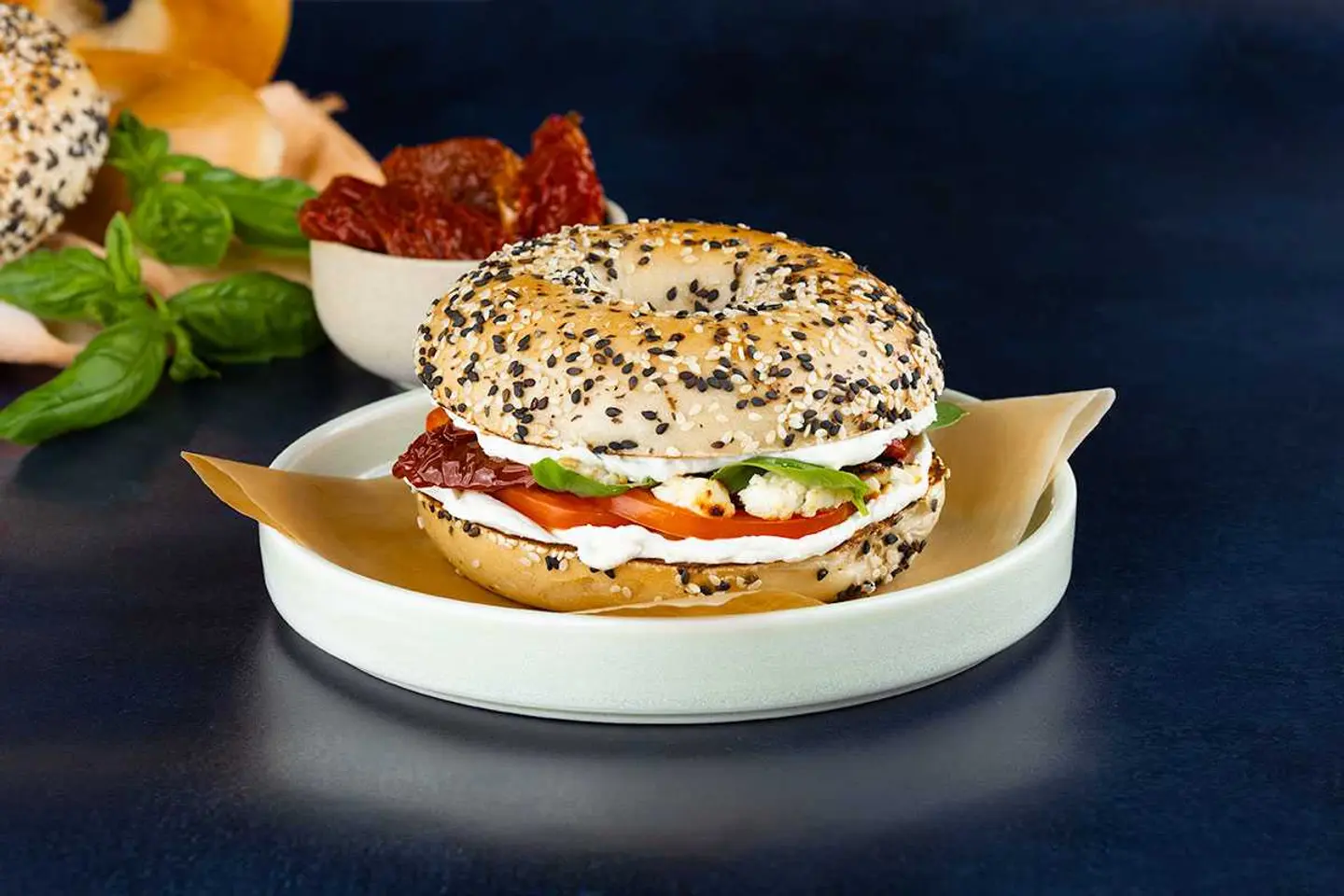 Feta Basil Bagel