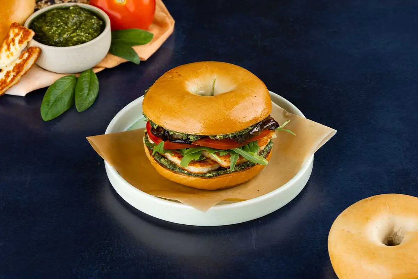 Halloumi Veggie Bagel