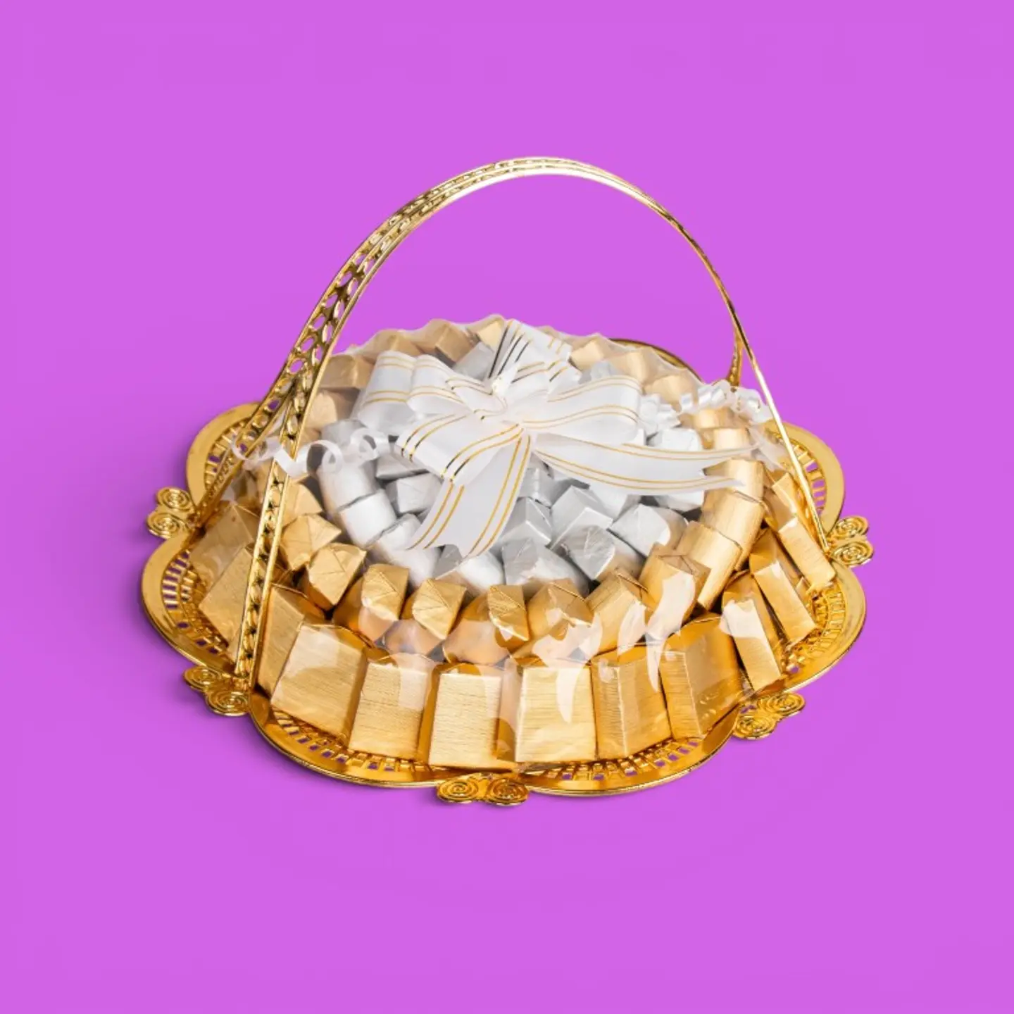 Luxury Gold Wrapped Belgian Chocolate Tray