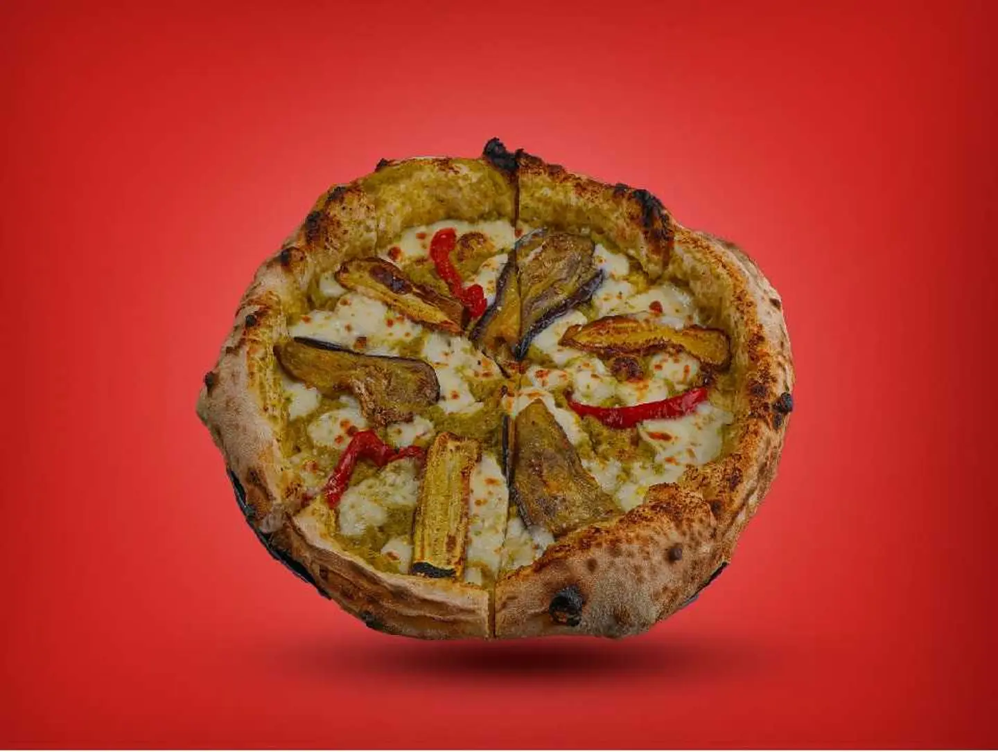 بيتزا الكوسة والباذنجان