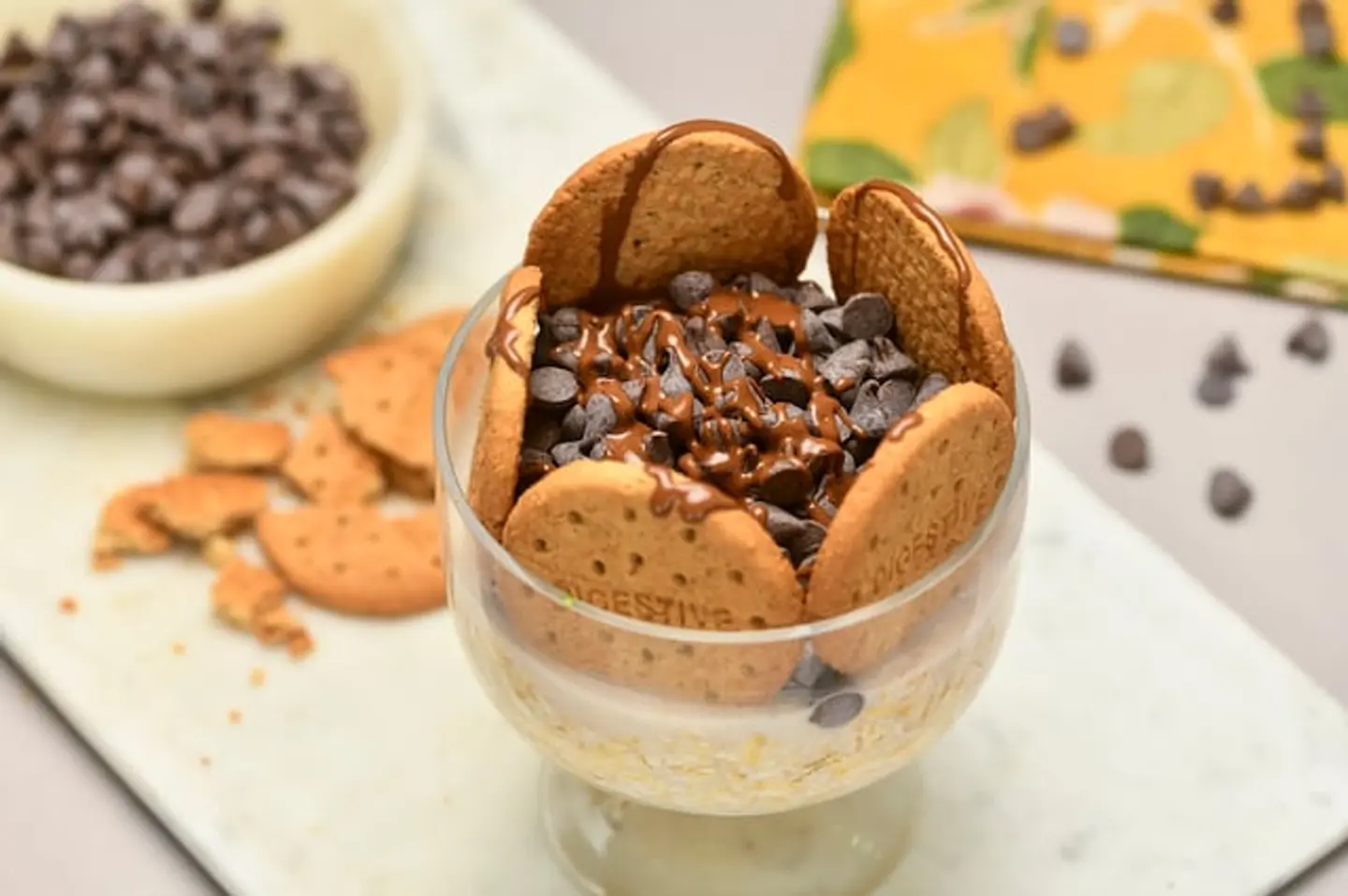 الشوفان بالشوكولاتة