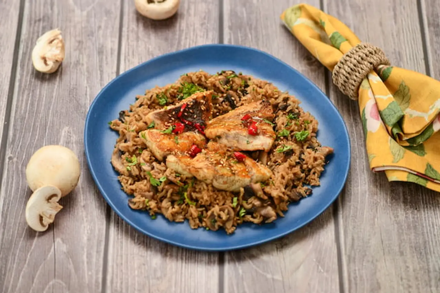 تشيليان سي باس مع الرز