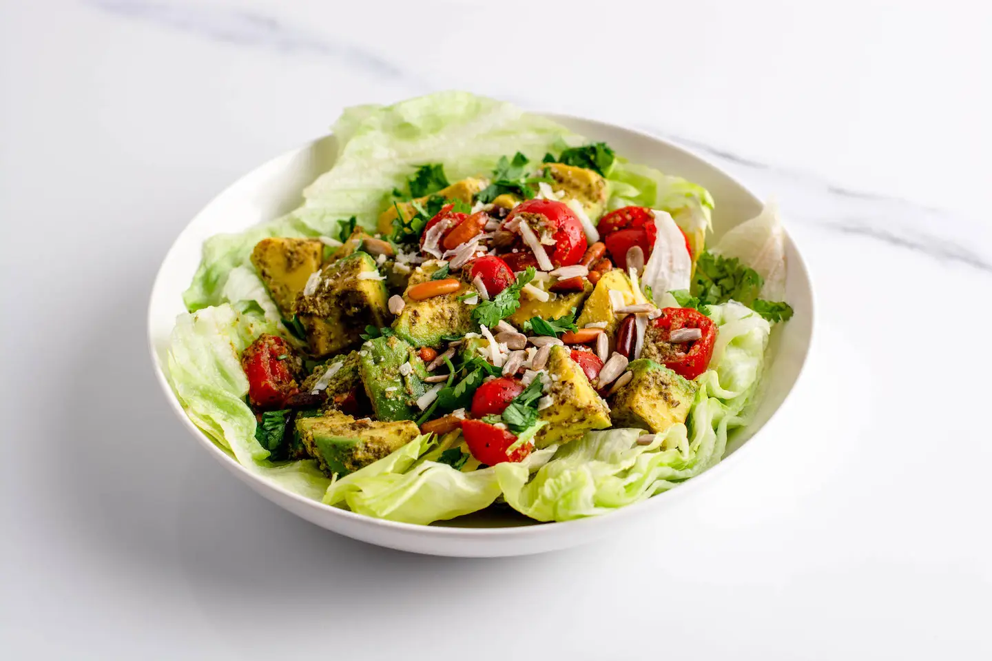 Avocado Tomato Pesto Salad