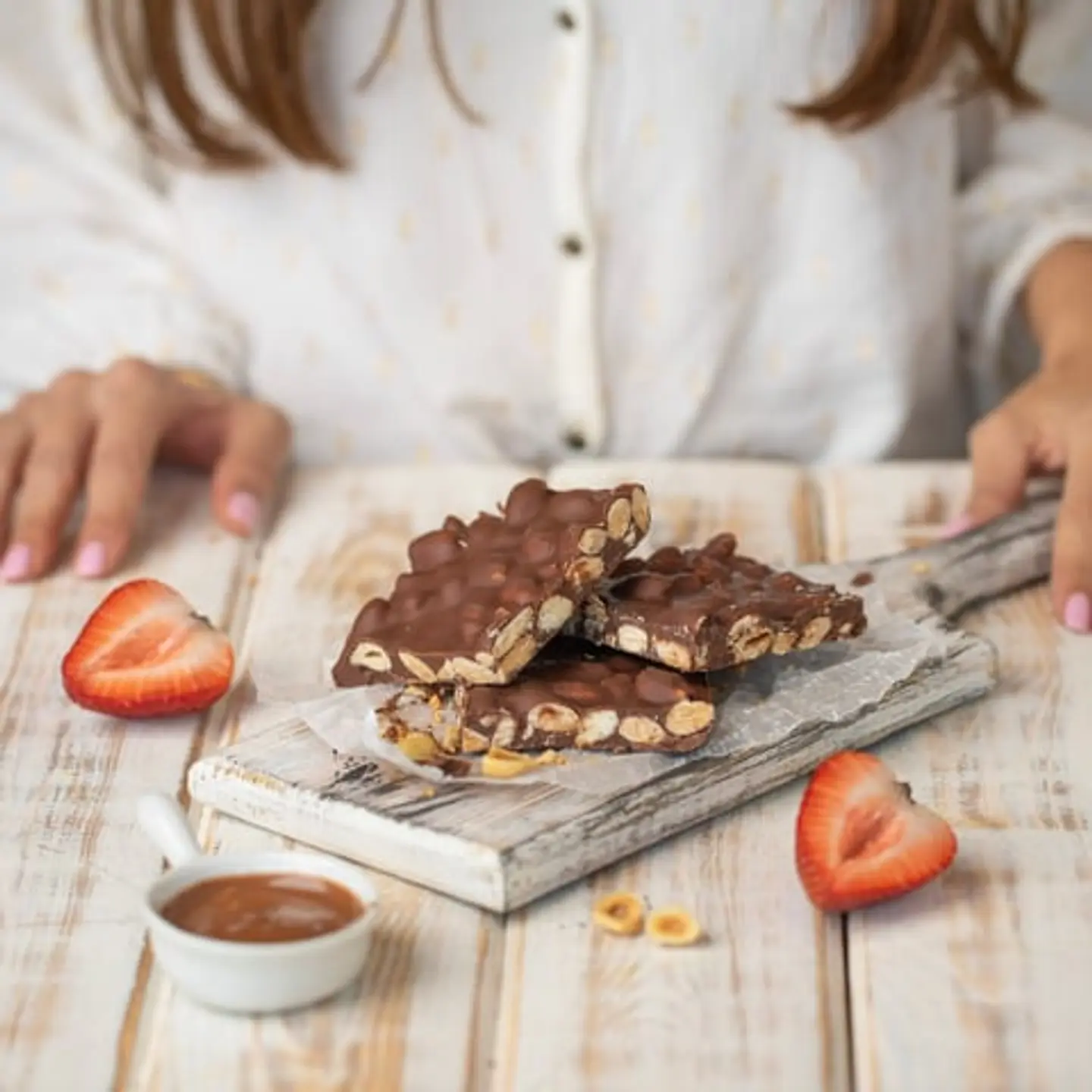 لوح شوكولاتة اللوز الكيتو