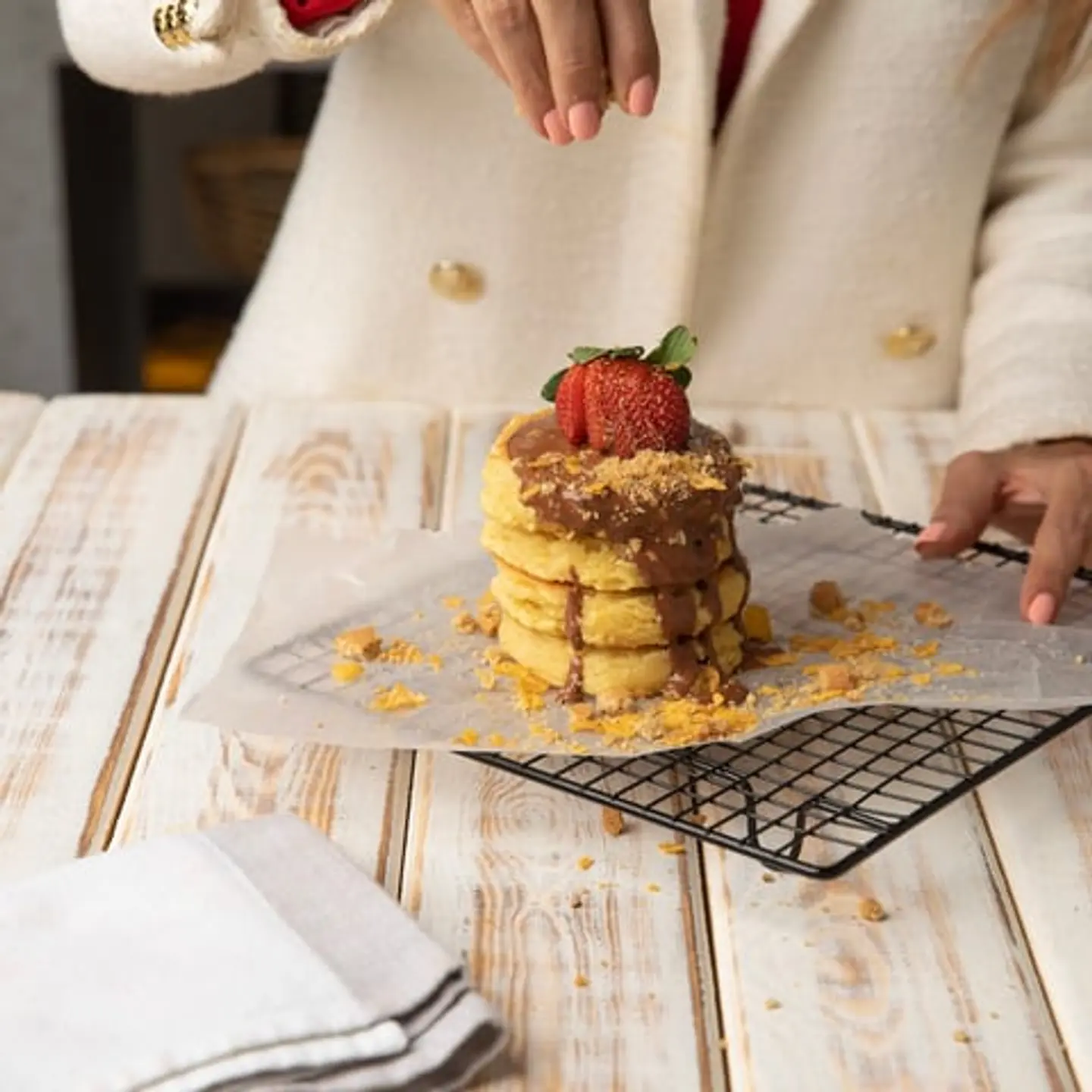 كيتو بان كيك المقرمش