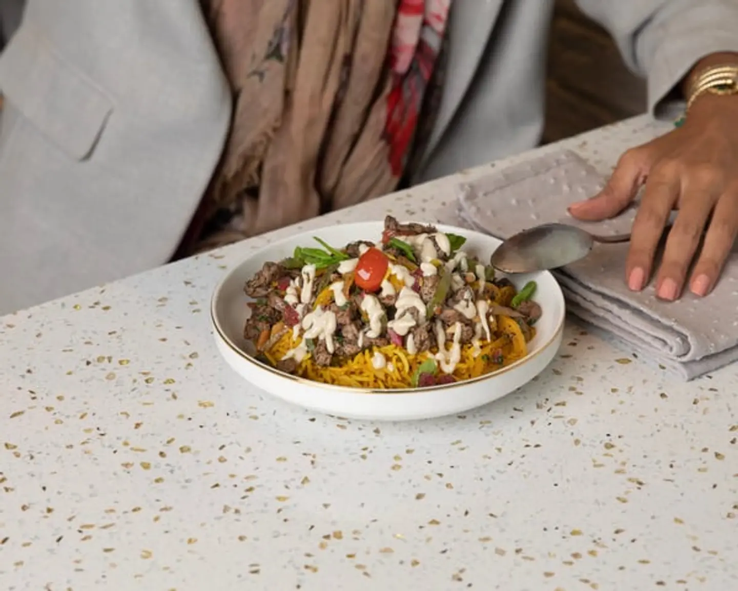 صحن شاورما على طريقة نيويورك