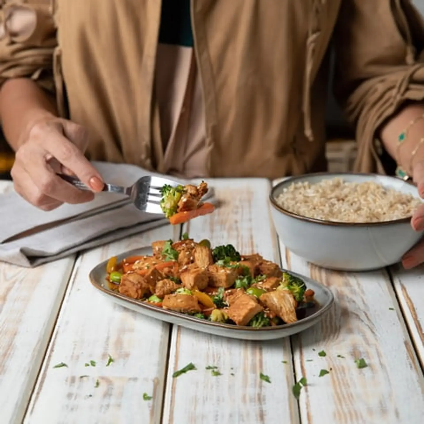 طبق الدجاج الاسيوي