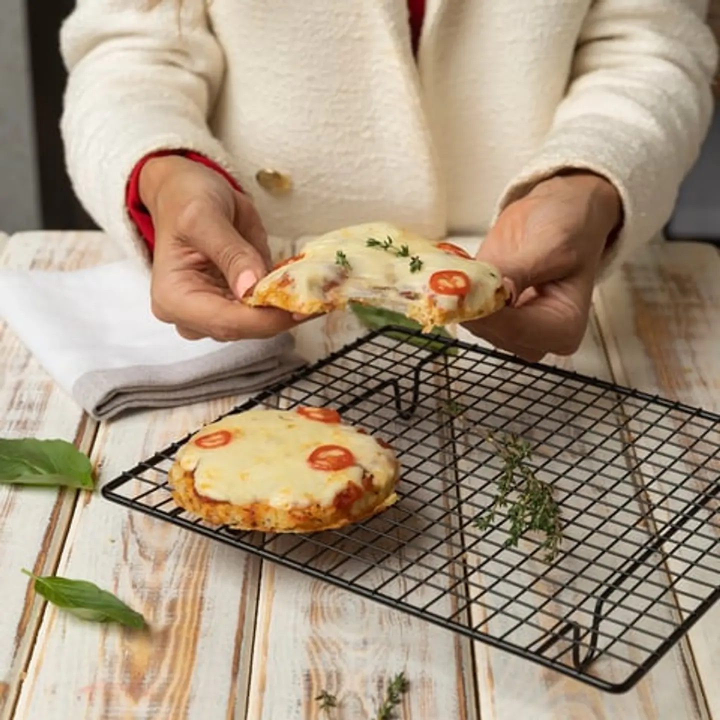 كيتو بيتزا الخالية من الجلوتين