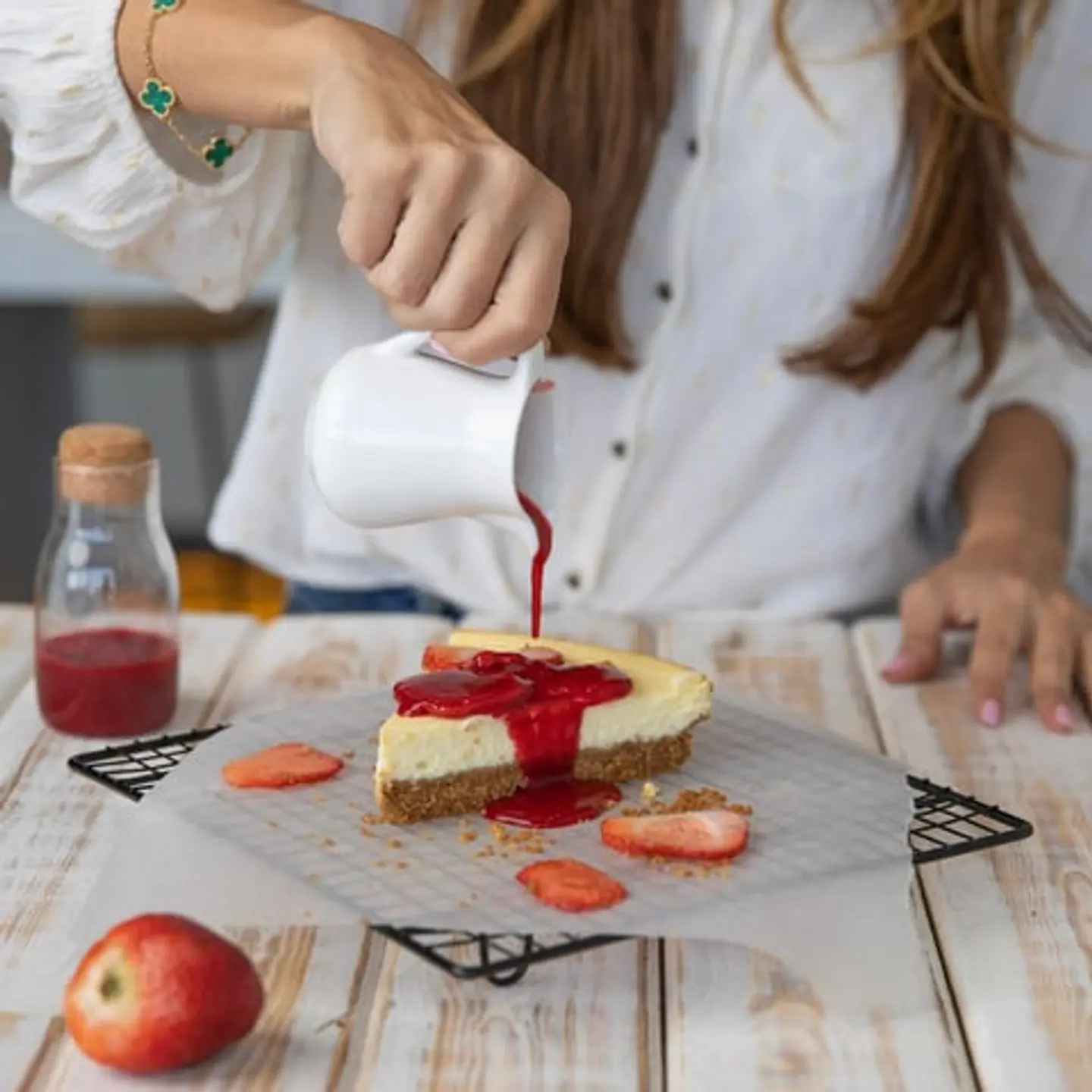 تشيزكيك الفراولة الخالي من الجلوتين