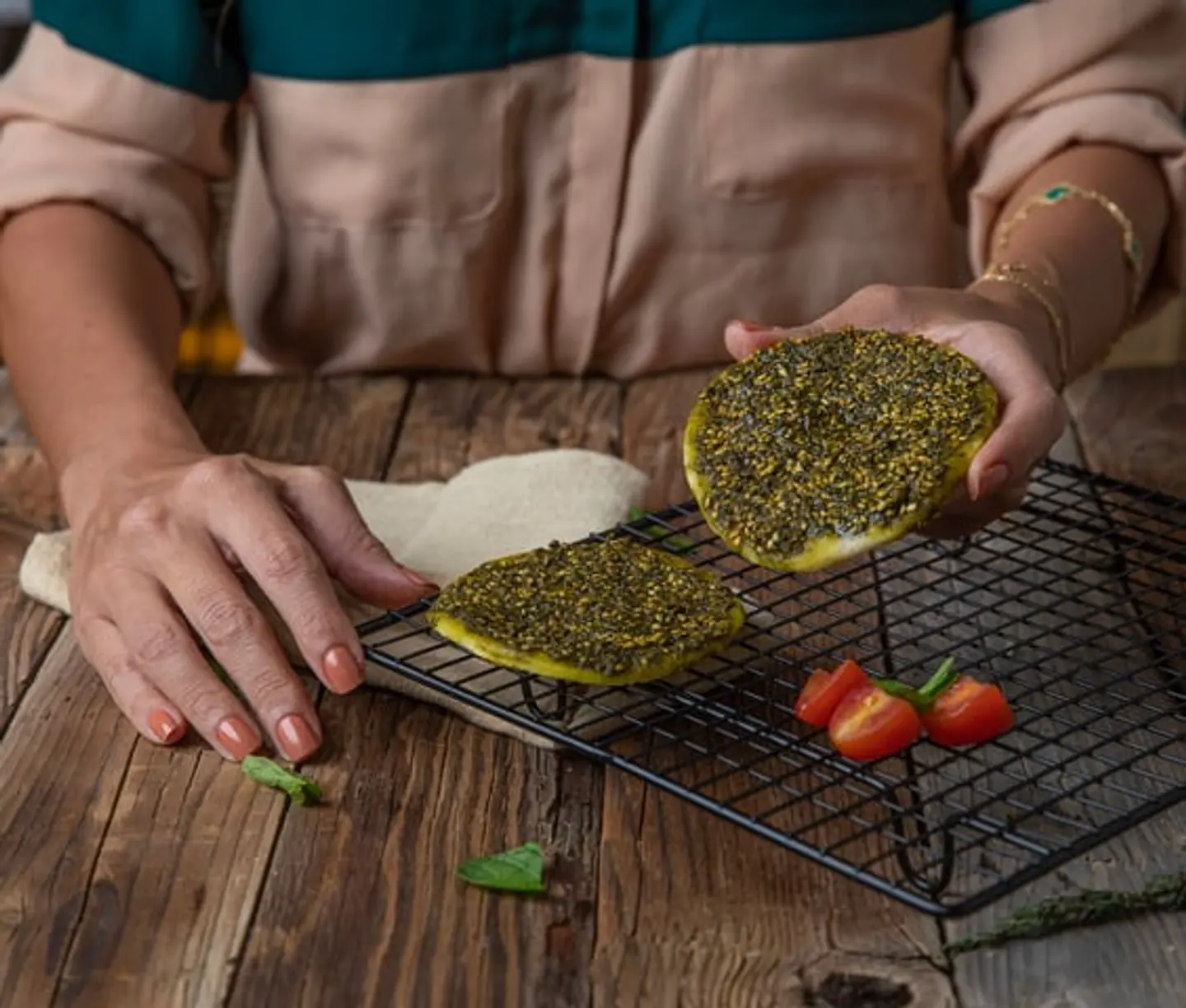 كيتو مناقيش الزعتر الخالي من الجلوتين