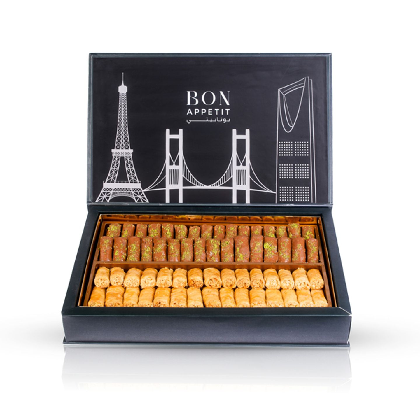 Large Mixed Pecan Finger Baklava   Chocolate