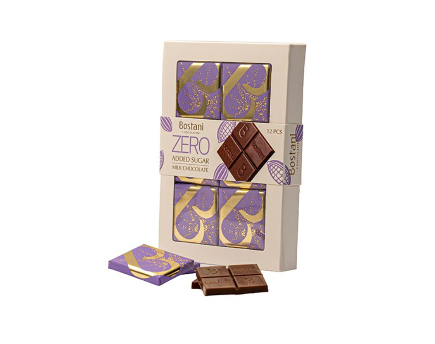 علبة شوكولاتة حليب صغيرة ( بدون سكر مضاف ) - 12 قطعة