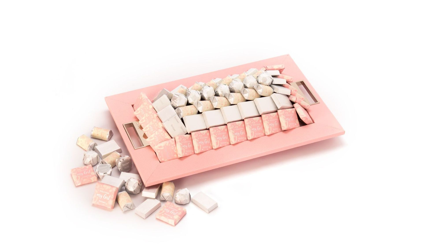 Welcome My Girl Baby Rectangular Tray   930g