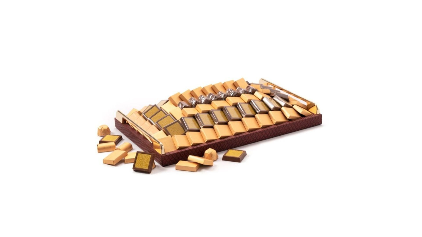 Get Well Soon Maroon Leather Tray With Handles – 1440g